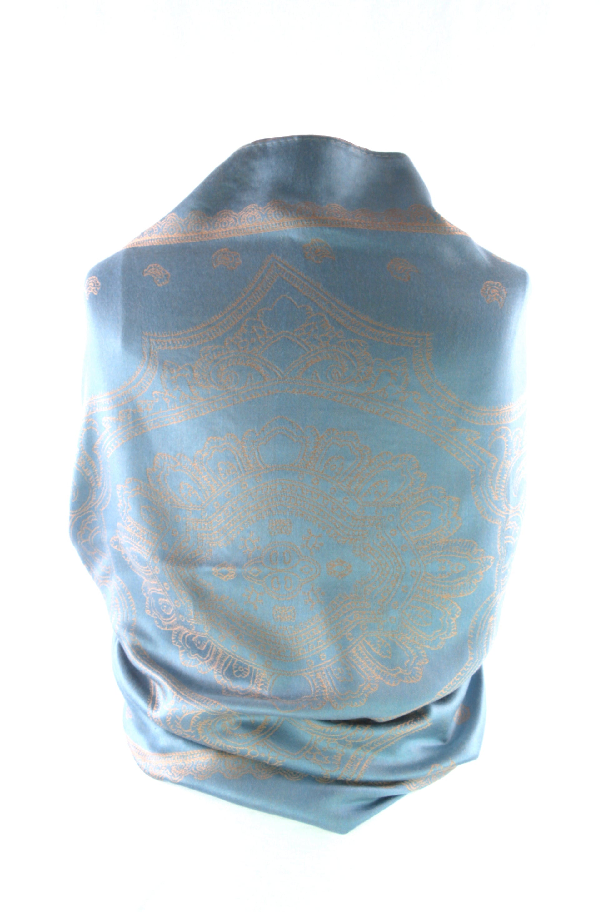 Sakkas Lightweight Two Tone Paisley Design Pashmina Fringe Scarf / Stole / Wrap - Concordia Style Boutique