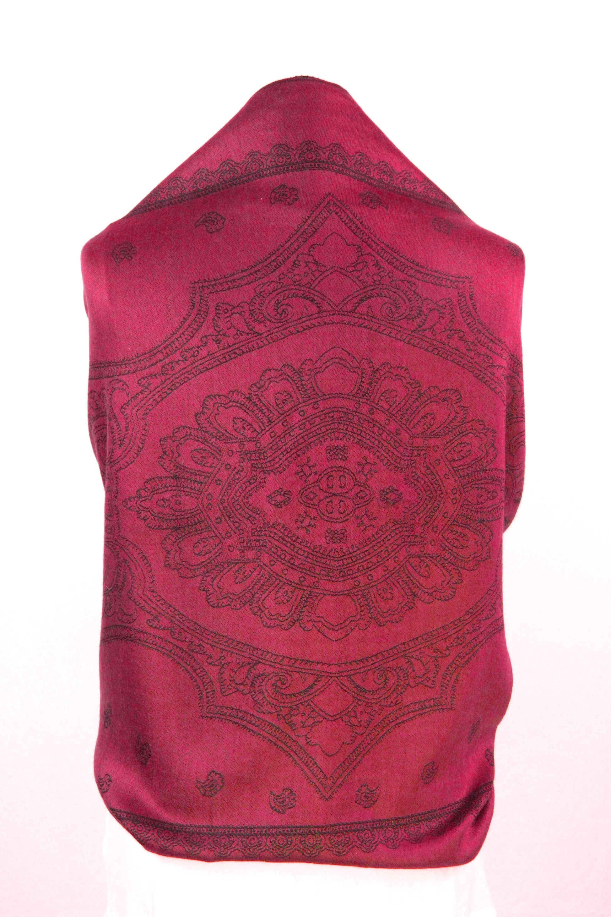 Sakkas Lightweight Two Tone Paisley Design Pashmina Fringe Scarf / Stole / Wrap - Concordia Style Boutique