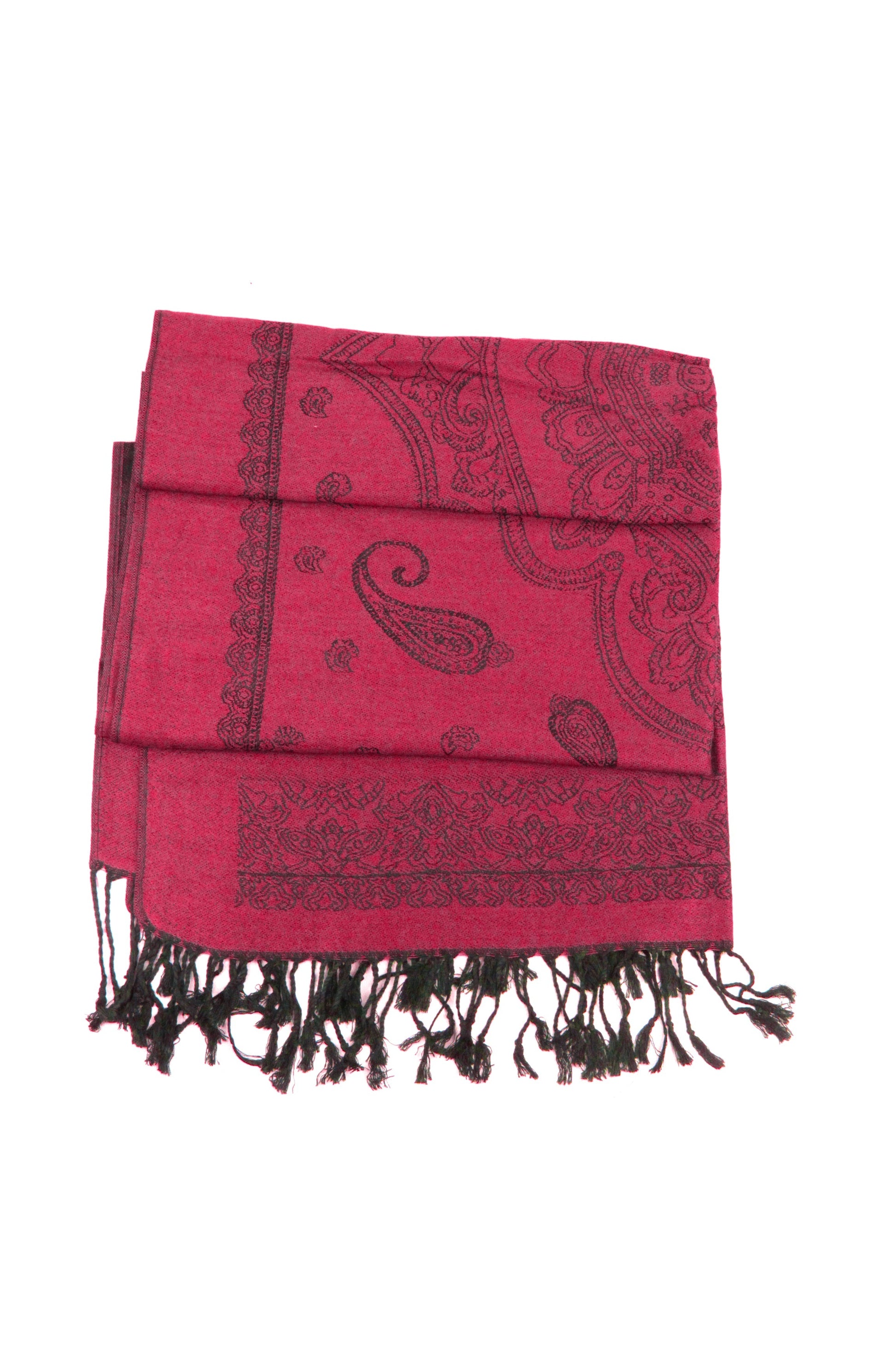 Sakkas Lightweight Two Tone Paisley Design Pashmina Fringe Scarf / Stole / Wrap - Concordia Style Boutique