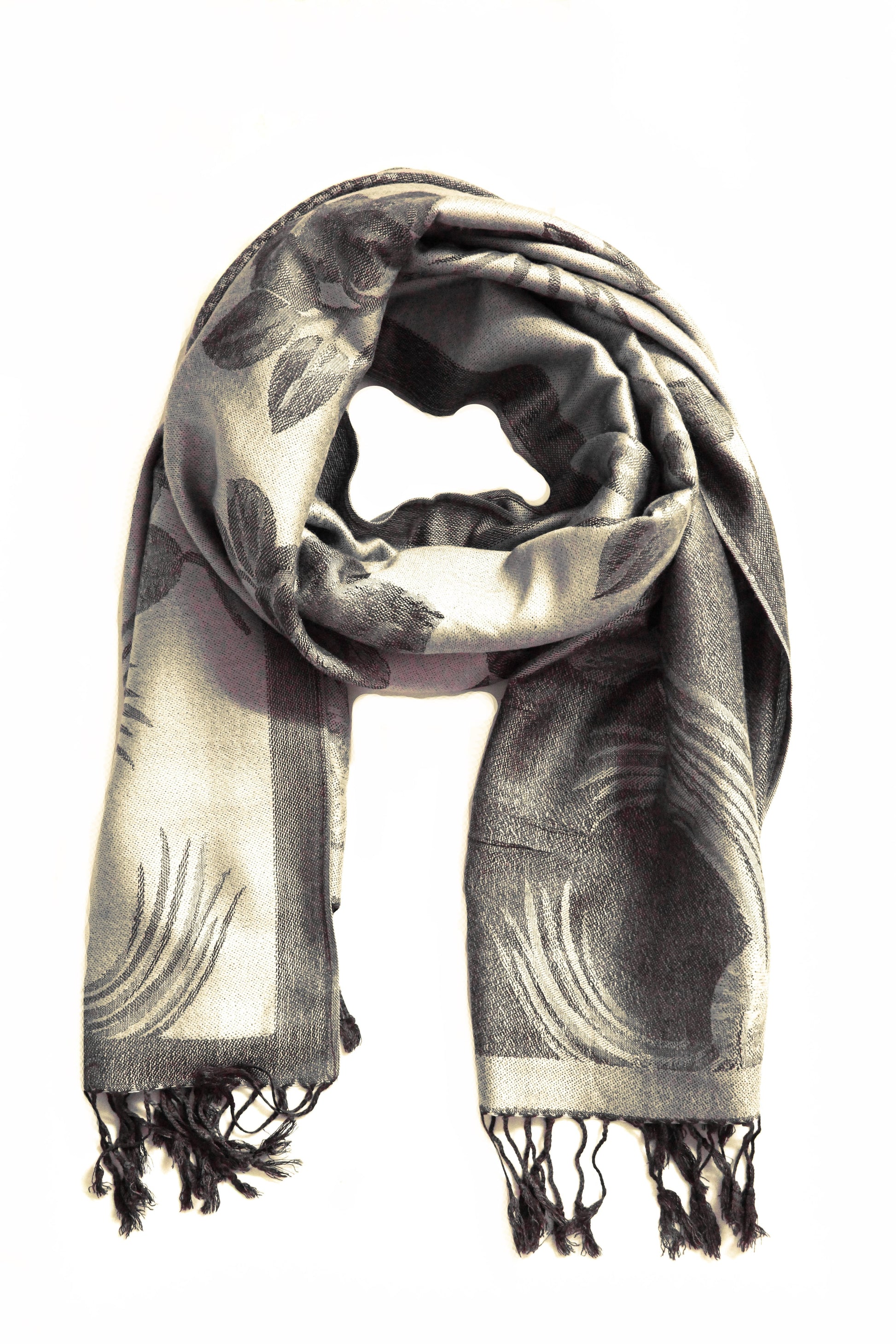 Sakkas Two Tone Rose Pashmina Scarf / Stole / Wrap - Concordia Style Boutique