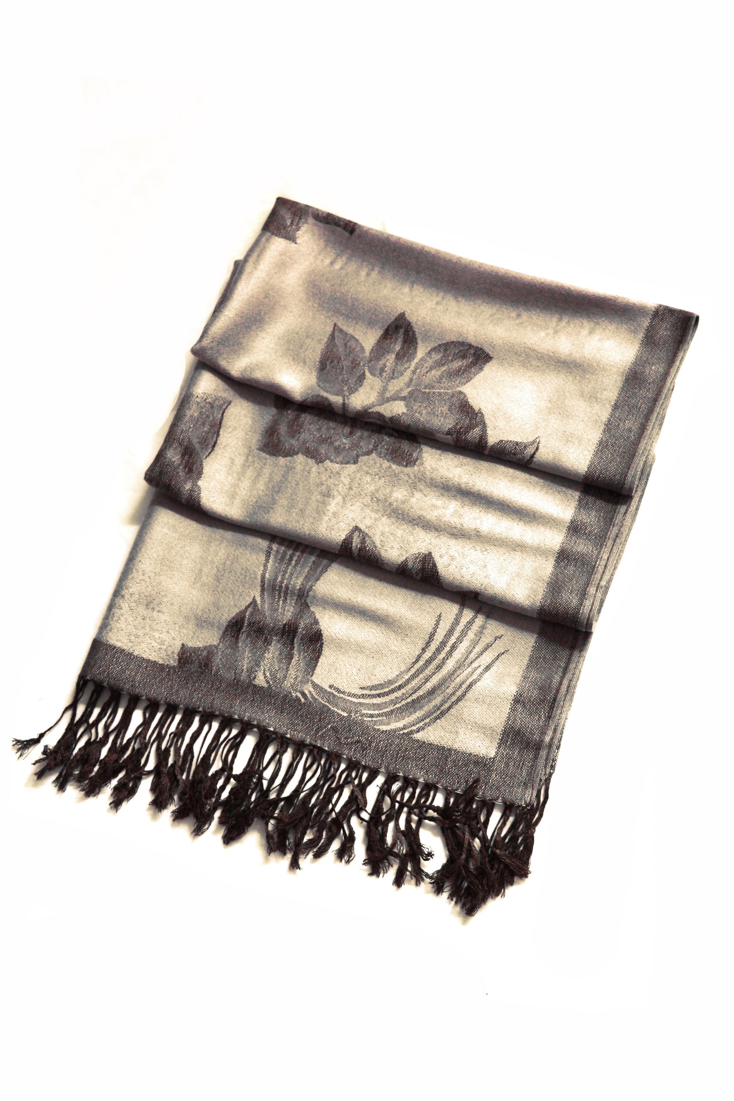 Sakkas Two Tone Rose Pashmina Scarf / Stole / Wrap - Concordia Style Boutique