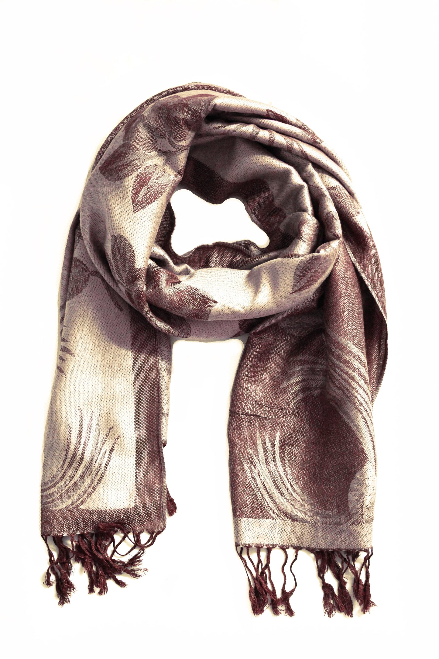 Sakkas Two Tone Rose Pashmina Scarf / Stole / Wrap - Concordia Style Boutique