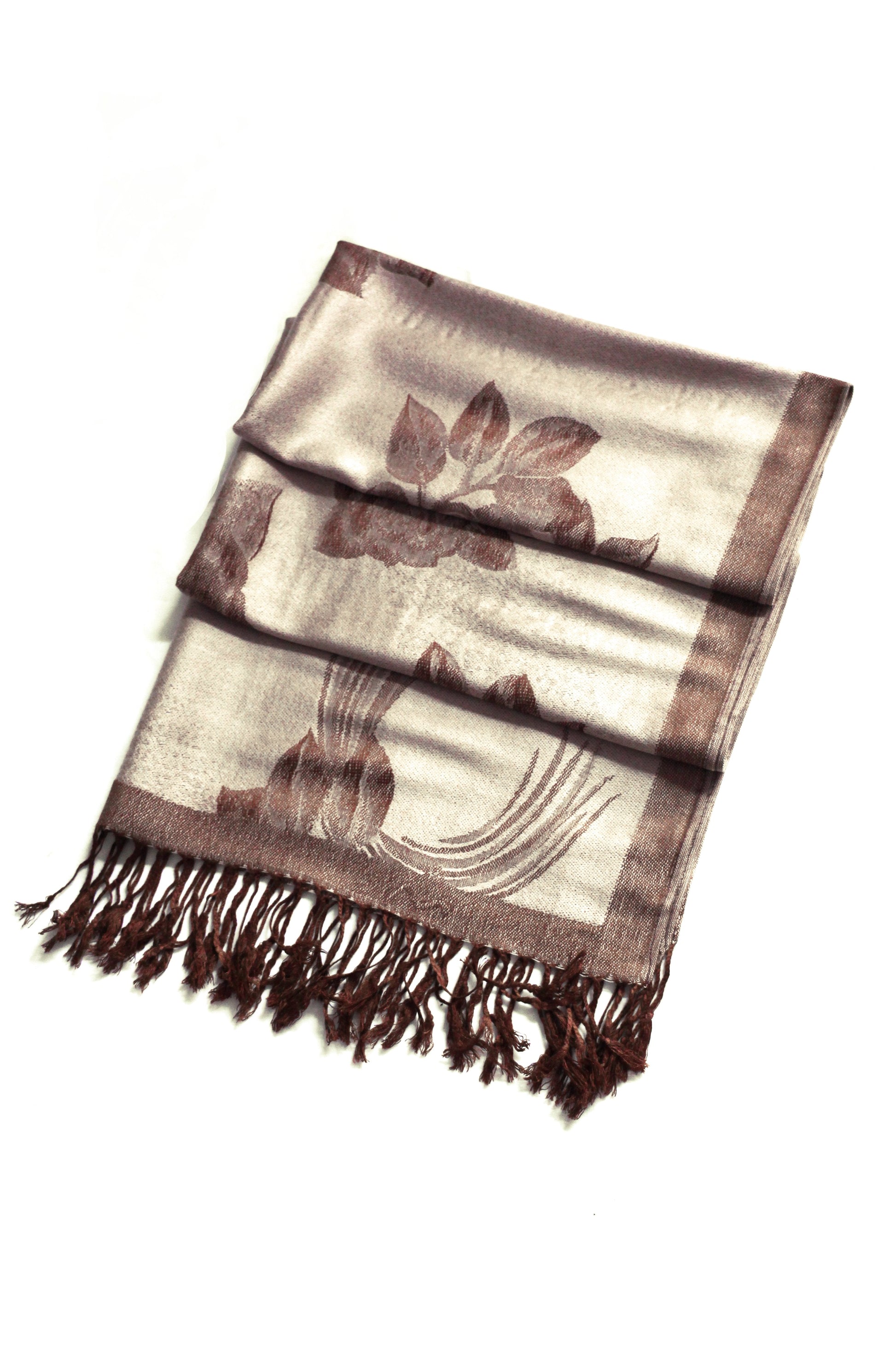 Sakkas Two Tone Rose Pashmina Scarf / Stole / Wrap - Concordia Style Boutique