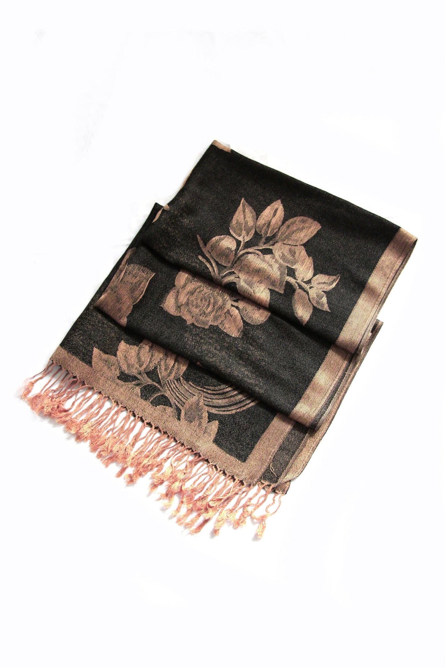 Sakkas Two Tone Rose Pashmina Scarf / Stole / Wrap - Concordia Style Boutique