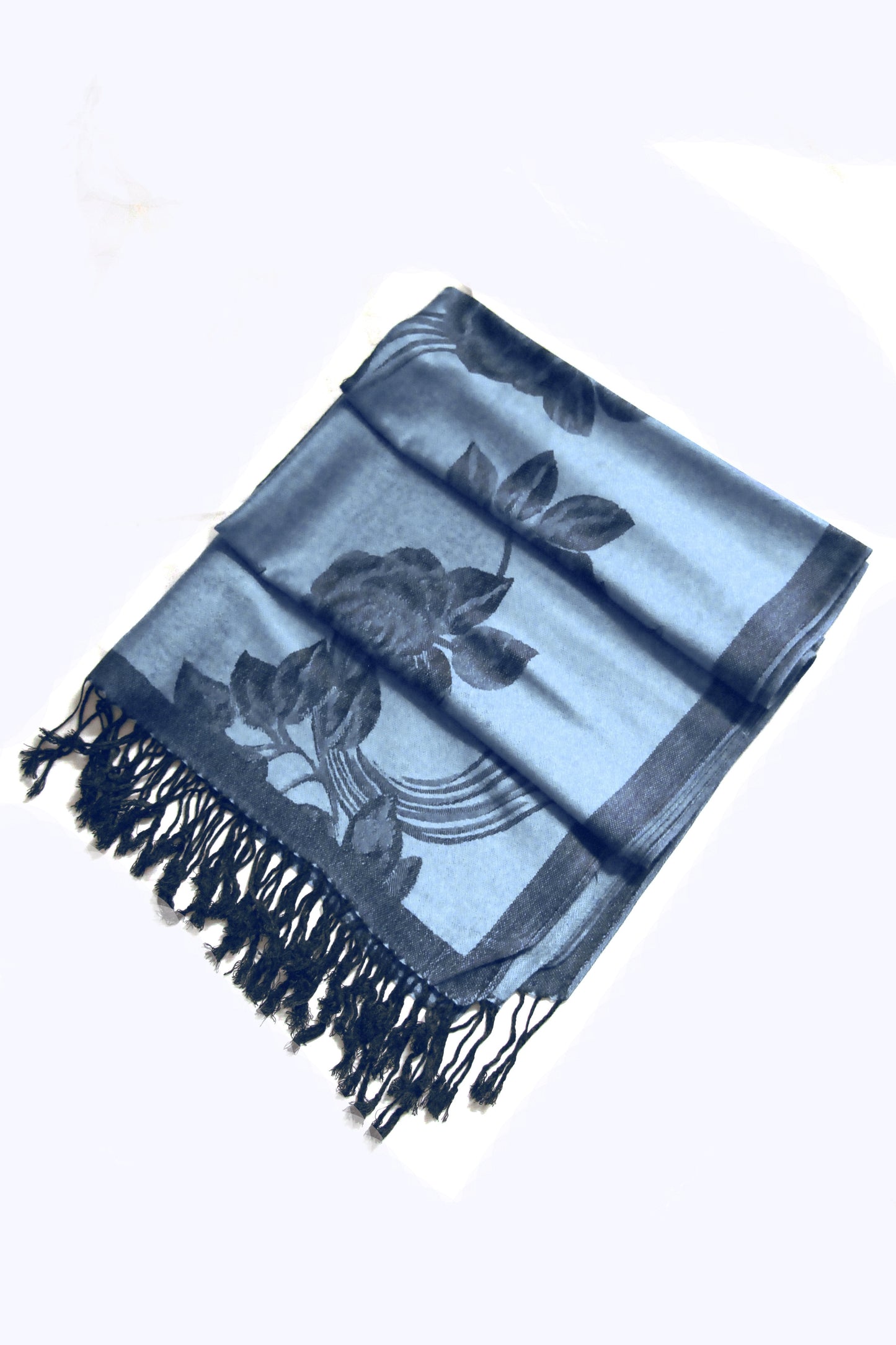 Sakkas Two Tone Rose Pashmina Scarf / Stole / Wrap - Concordia Style Boutique
