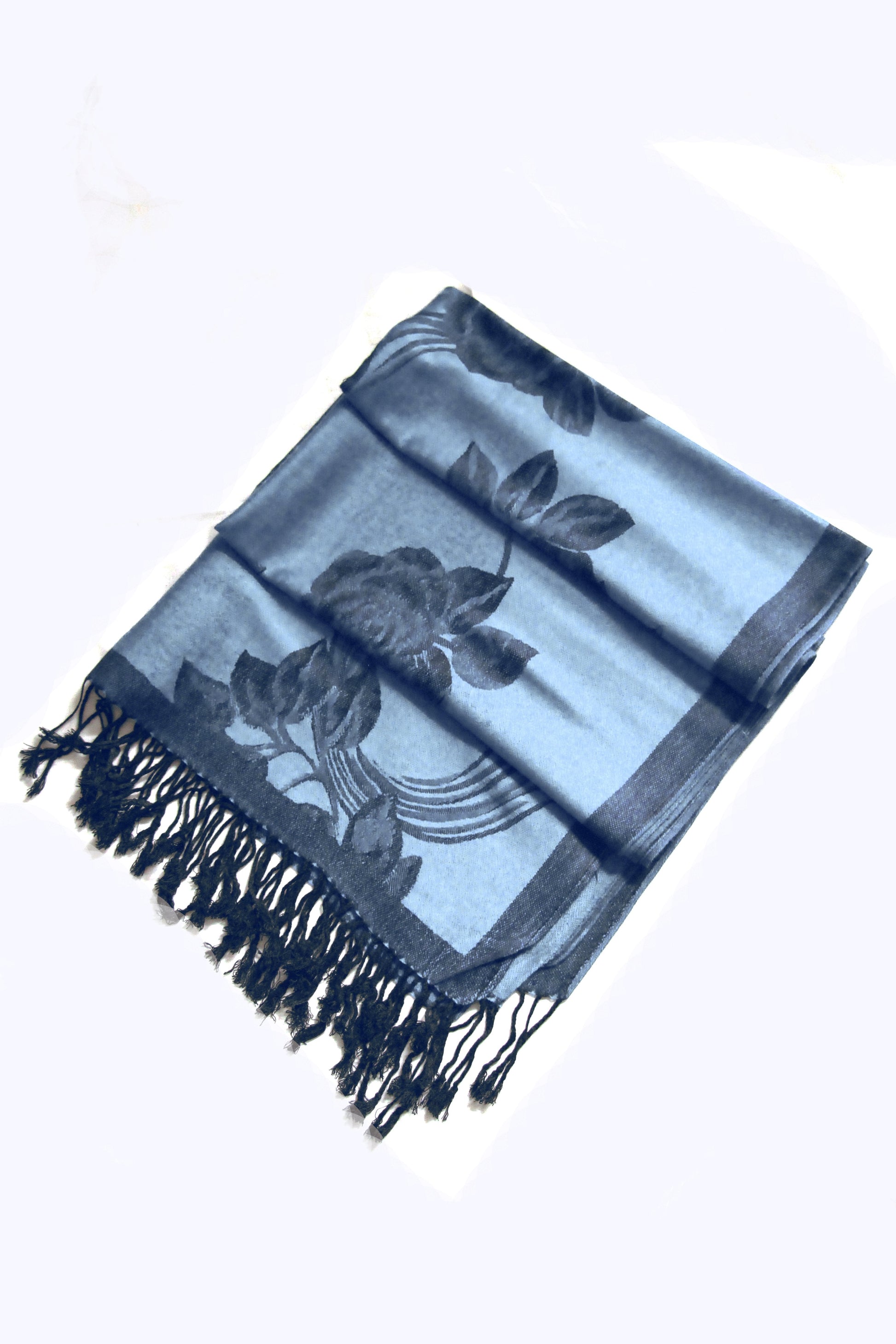 Sakkas Two Tone Rose Pashmina Scarf / Stole / Wrap - Concordia Style Boutique