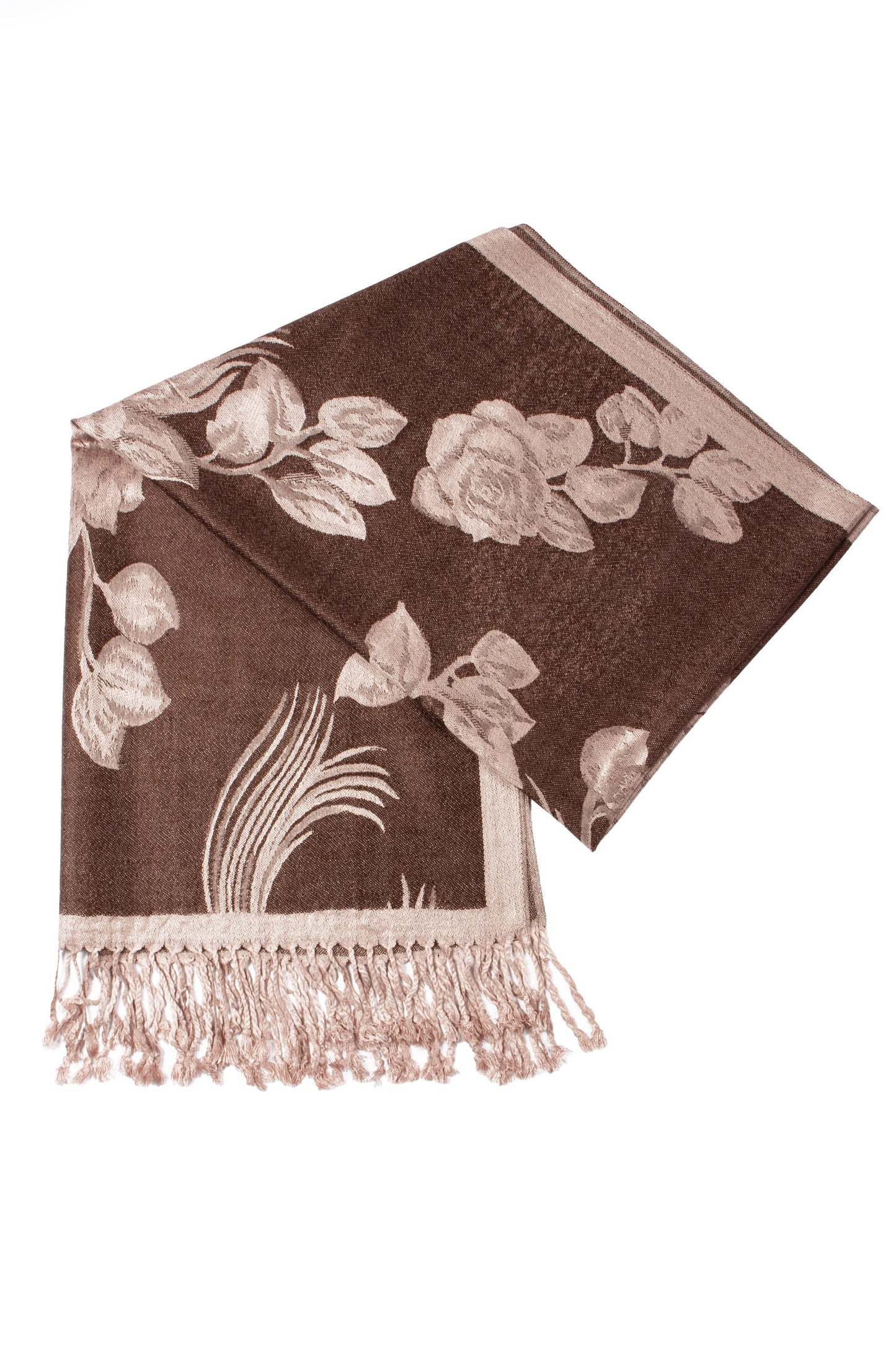Sakkas Two Tone Rose Pashmina Scarf / Stole / Wrap - Concordia Style Boutique