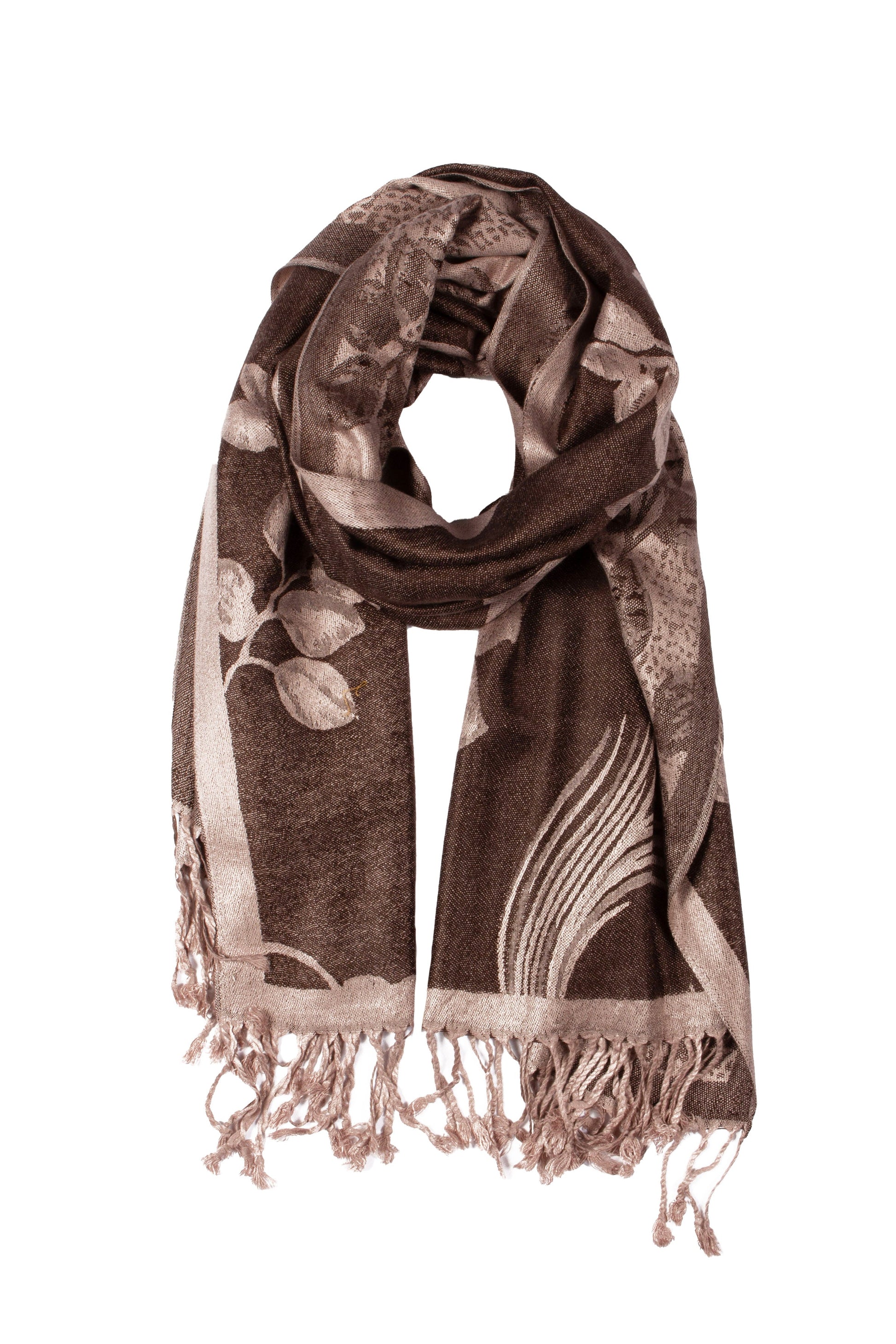 Sakkas Two Tone Rose Pashmina Scarf / Stole / Wrap - Concordia Style Boutique