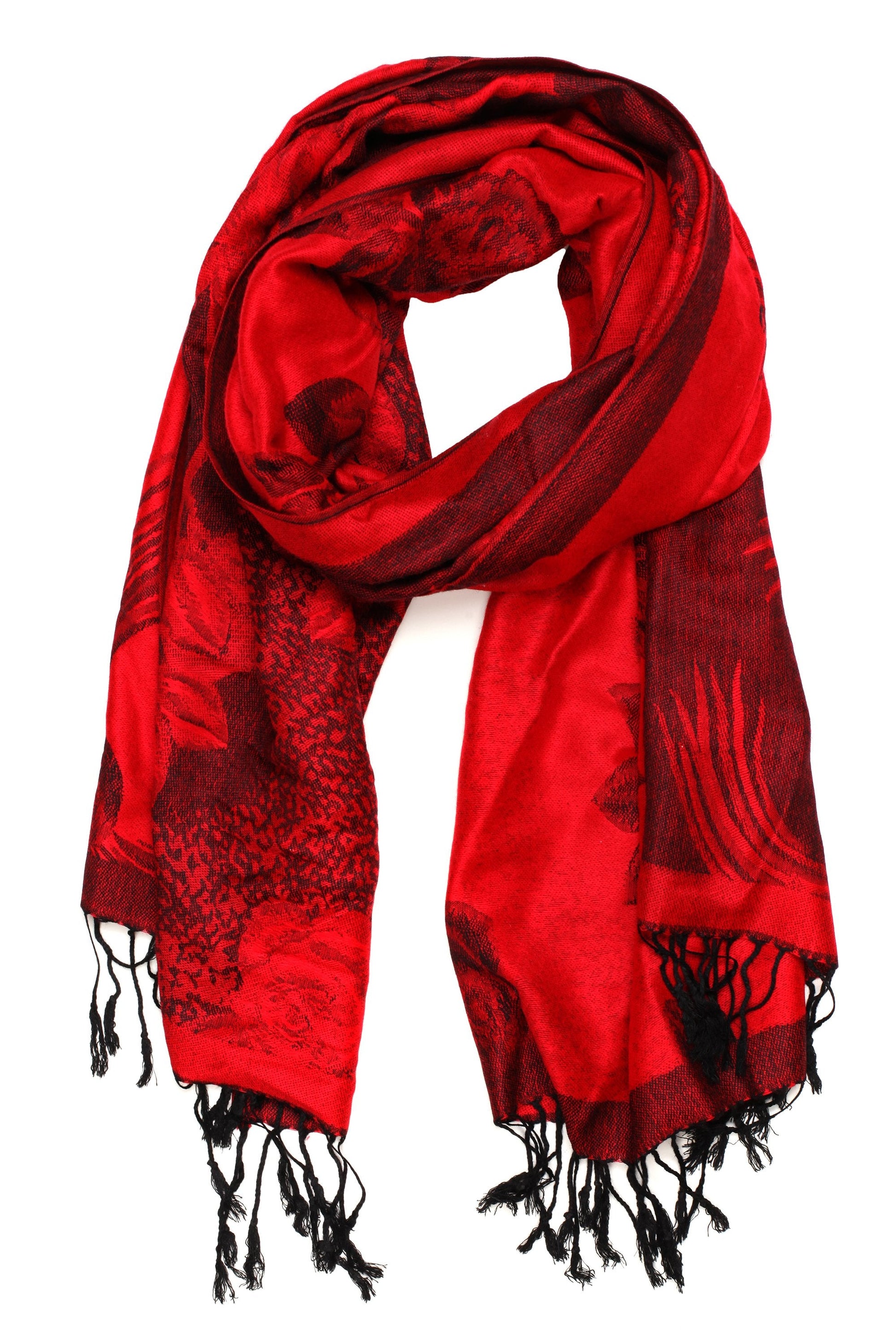 Sakkas Two Tone Rose Pashmina Scarf / Stole / Wrap - Concordia Style Boutique