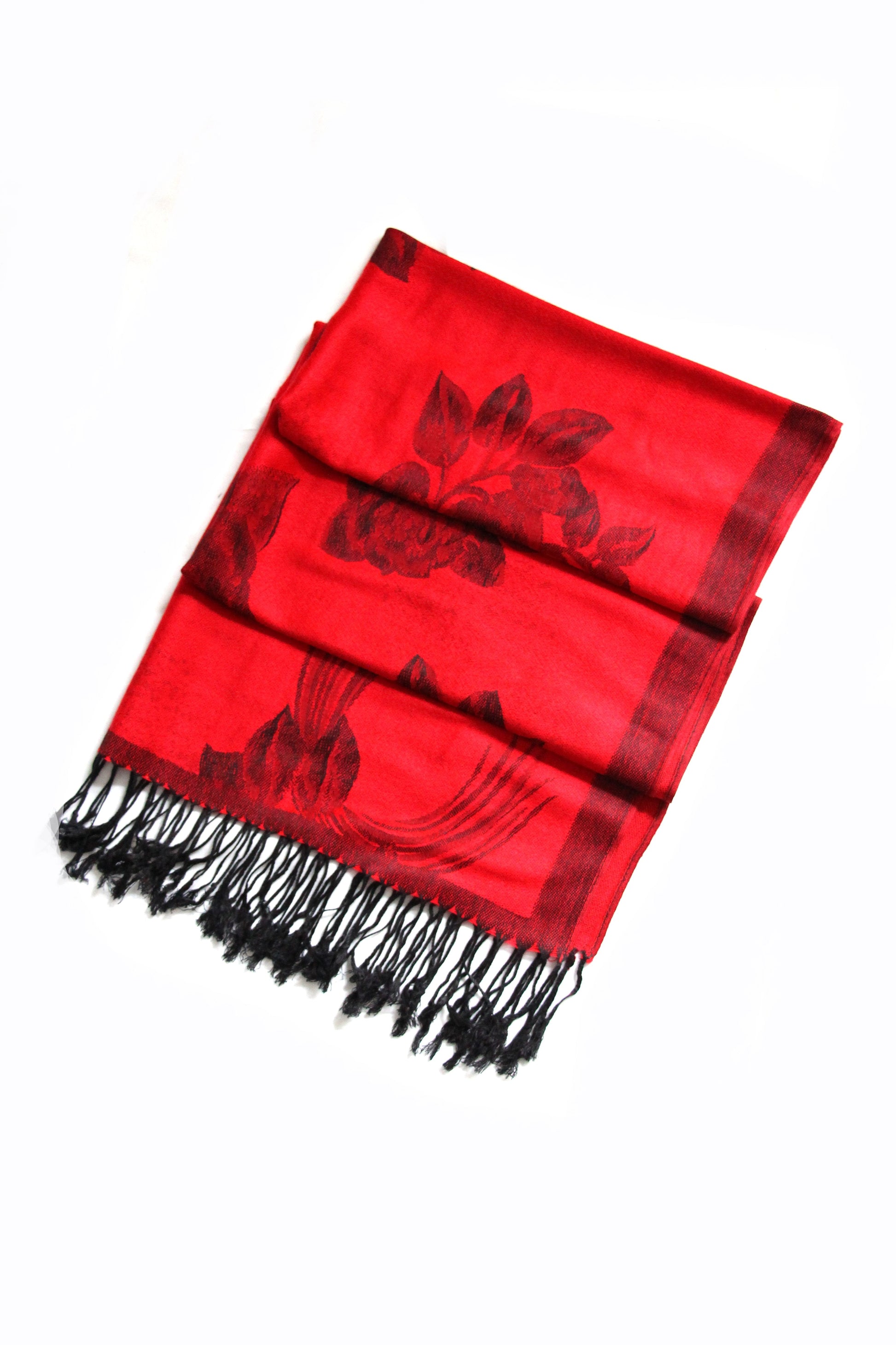 Sakkas Two Tone Rose Pashmina Scarf / Stole / Wrap - Concordia Style Boutique
