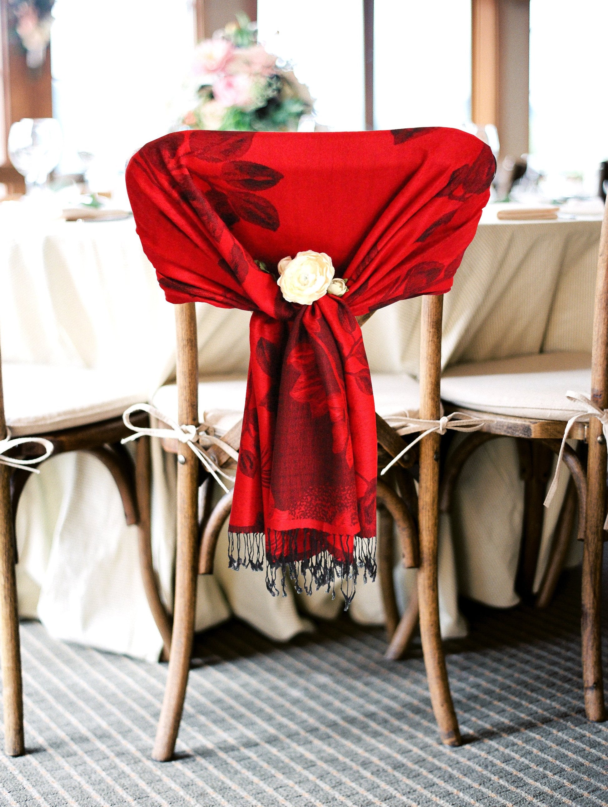 Sakkas Two Tone Rose Pashmina Scarf / Stole / Wrap - Concordia Style Boutique