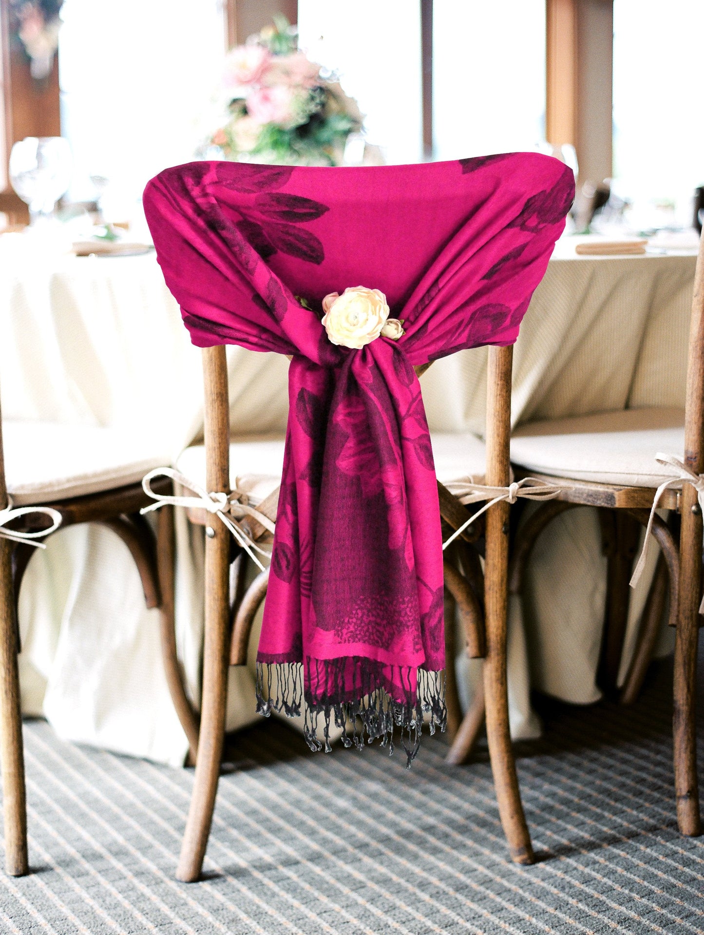 Sakkas Two Tone Rose Pashmina Scarf / Stole / Wrap - Concordia Style Boutique