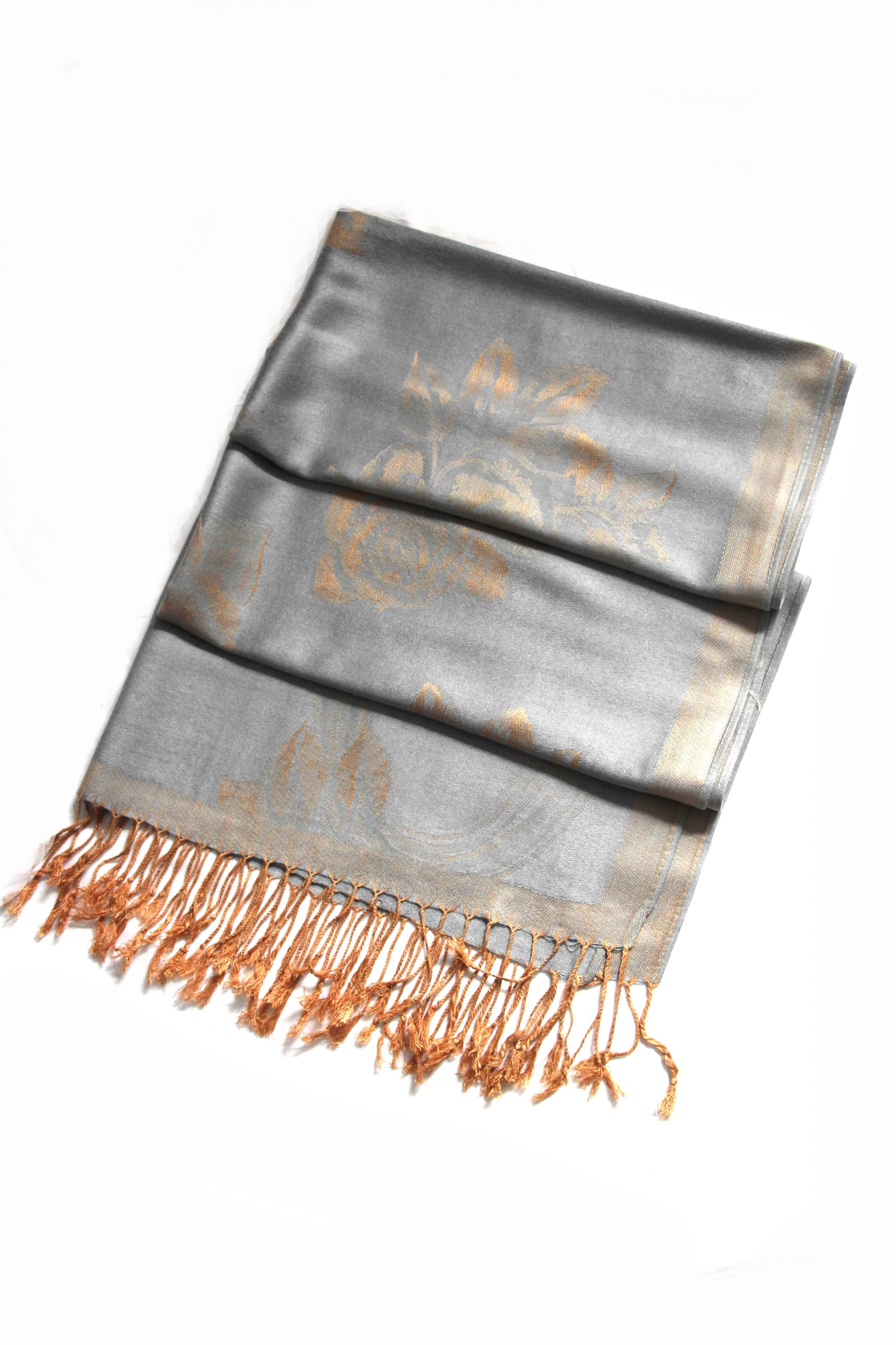 Sakkas Two Tone Rose Pashmina Scarf / Stole / Wrap - Concordia Style Boutique