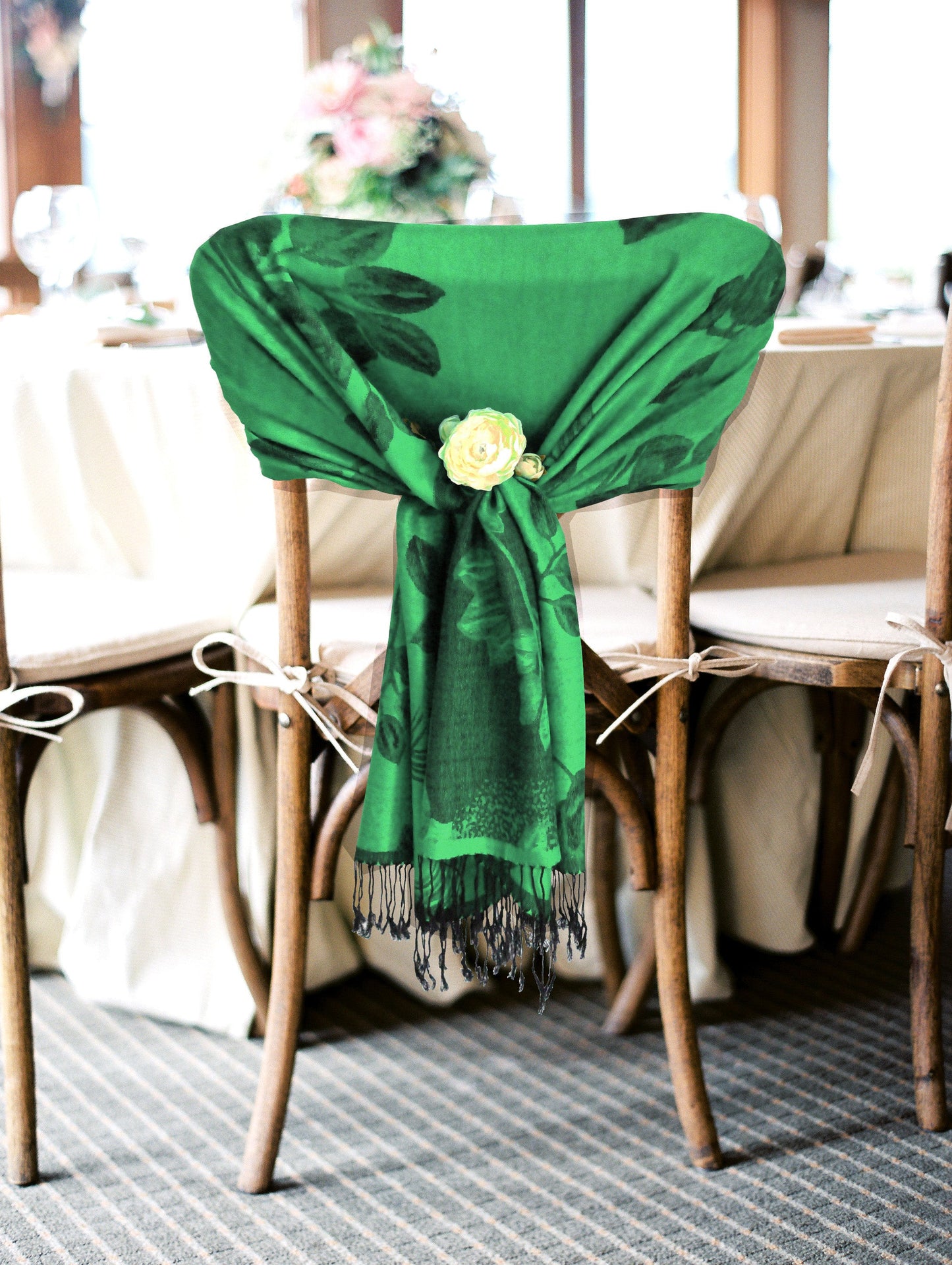 Sakkas Two Tone Rose Pashmina Scarf / Stole / Wrap - Concordia Style Boutique