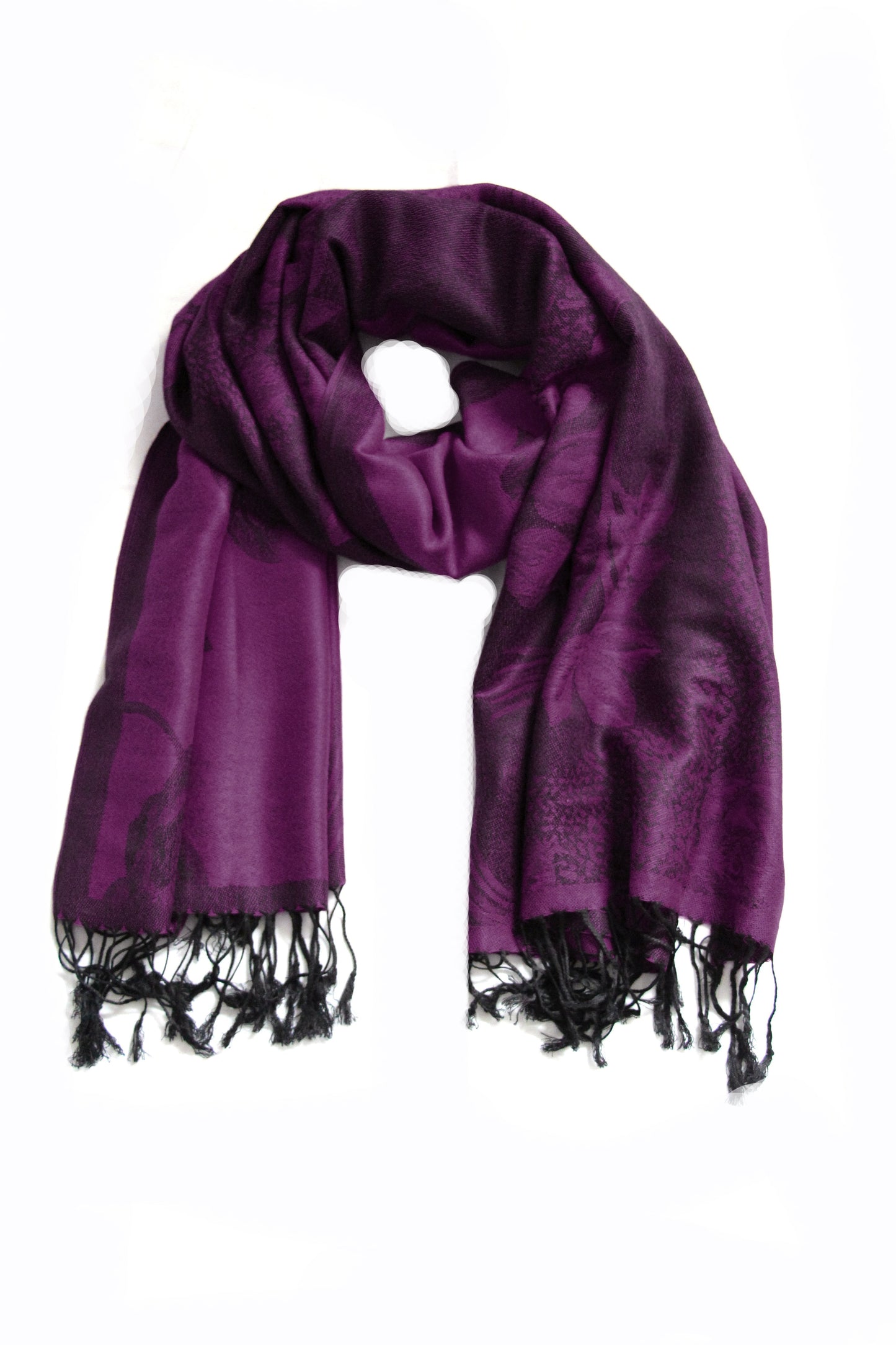 Sakkas Two Tone Rose Pashmina Scarf / Stole / Wrap - Concordia Style Boutique