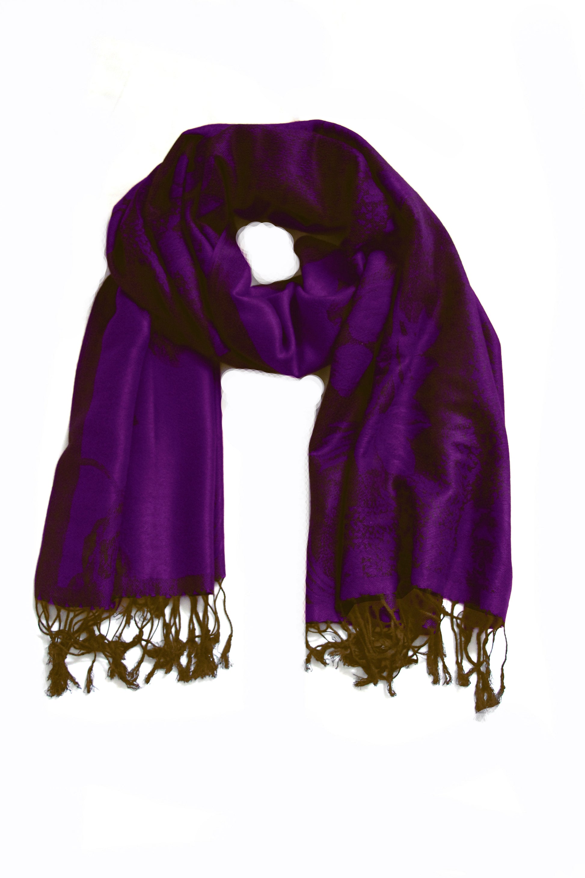 Sakkas Two Tone Rose Pashmina Scarf / Stole / Wrap - Concordia Style Boutique