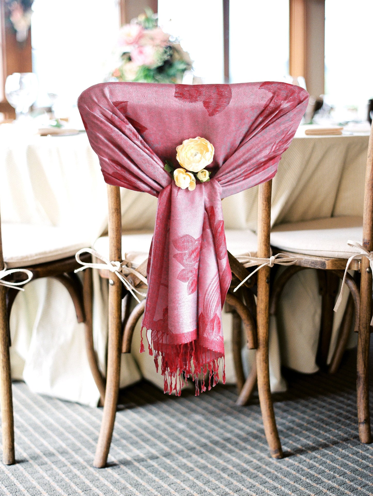 Sakkas Two Tone Rose Pashmina Scarf / Stole / Wrap - Concordia Style Boutique