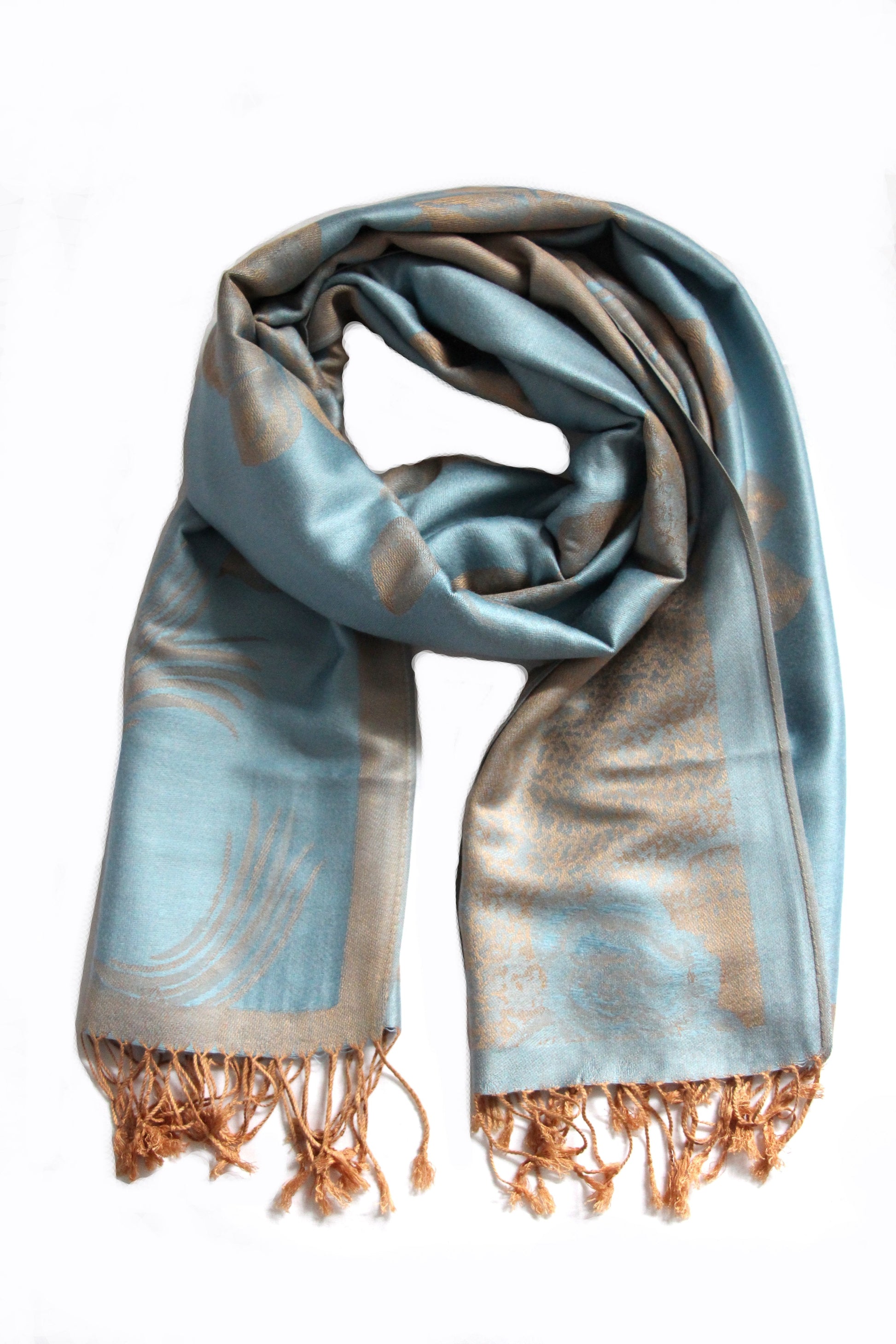 Sakkas Two Tone Rose Pashmina Scarf / Stole / Wrap - Concordia Style Boutique