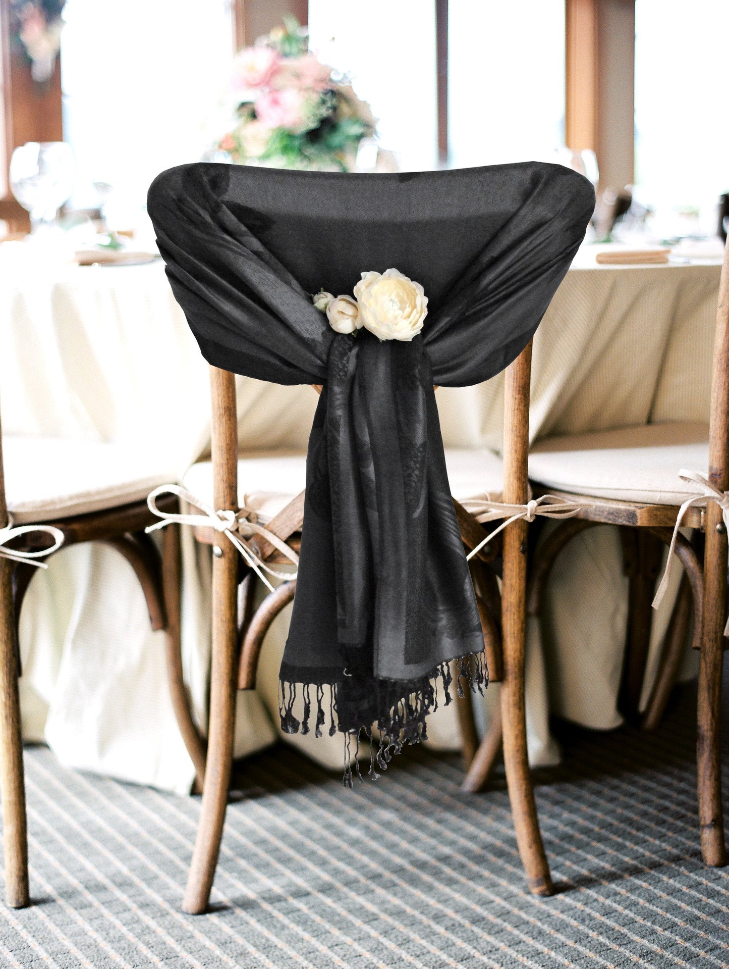 Sakkas Two Tone Rose Pashmina Scarf / Stole / Wrap - Concordia Style Boutique