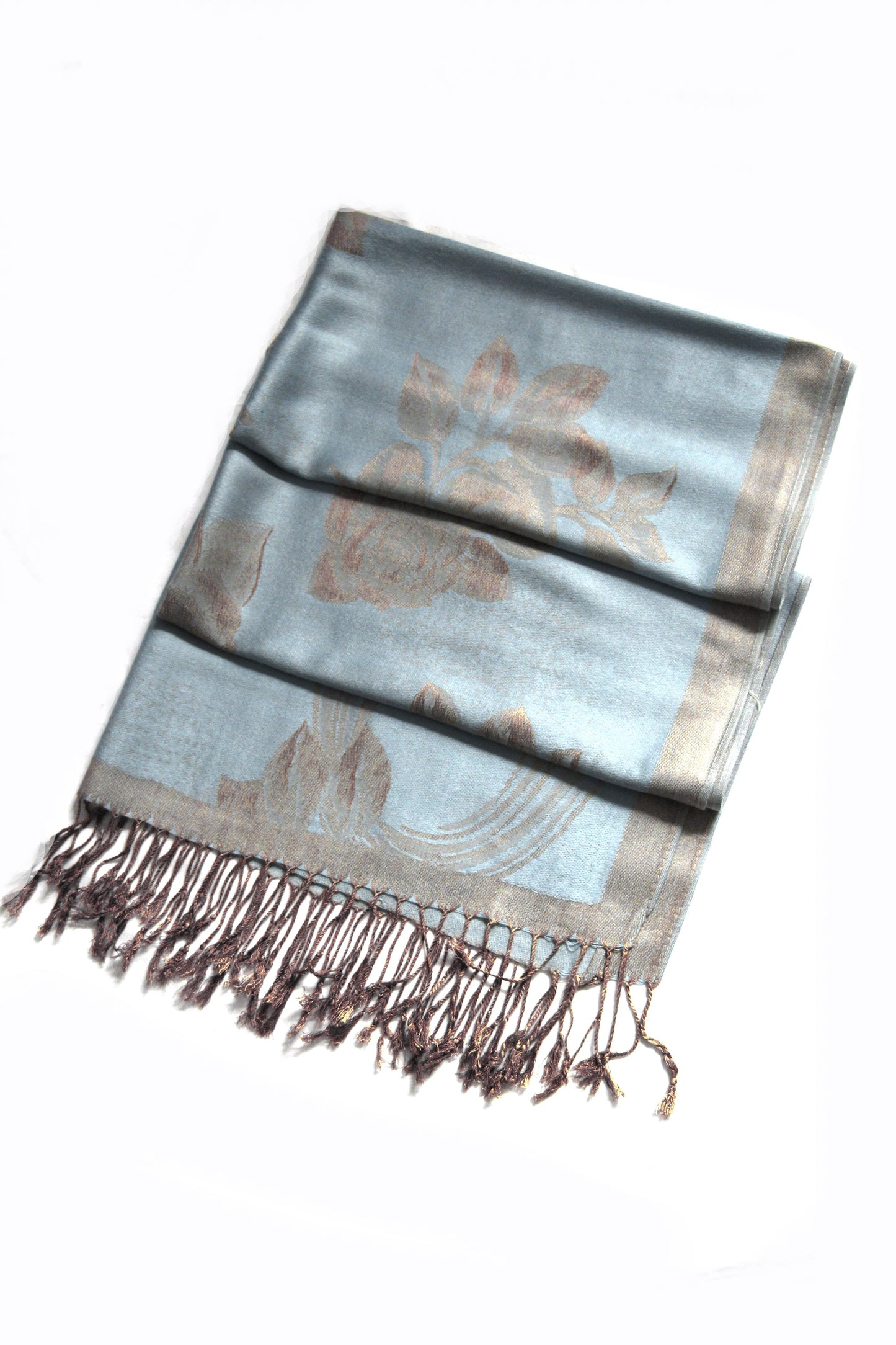 Sakkas Two Tone Rose Pashmina Scarf / Stole / Wrap - Concordia Style Boutique
