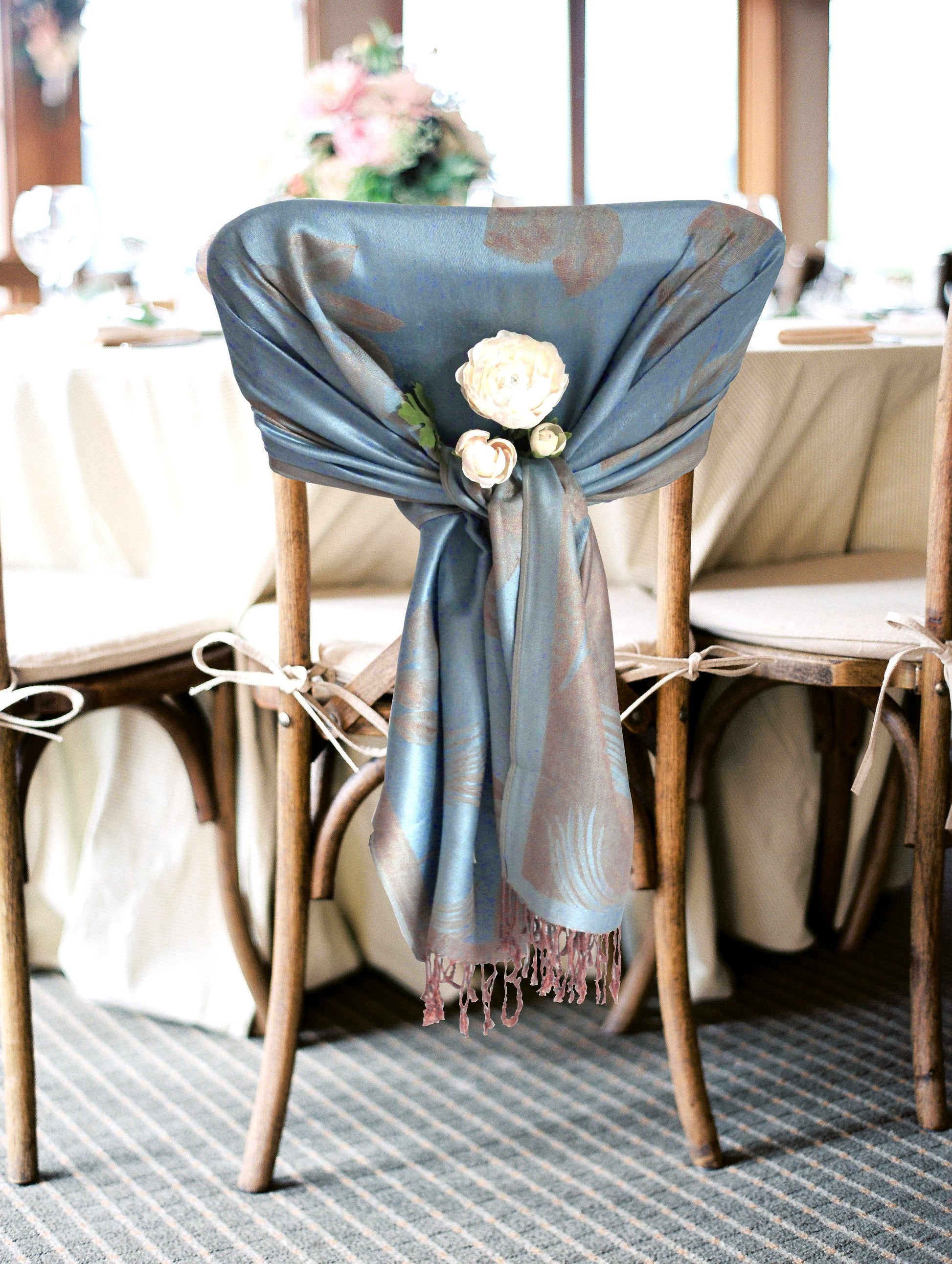 Sakkas Two Tone Rose Pashmina Scarf / Stole / Wrap - Concordia Style Boutique
