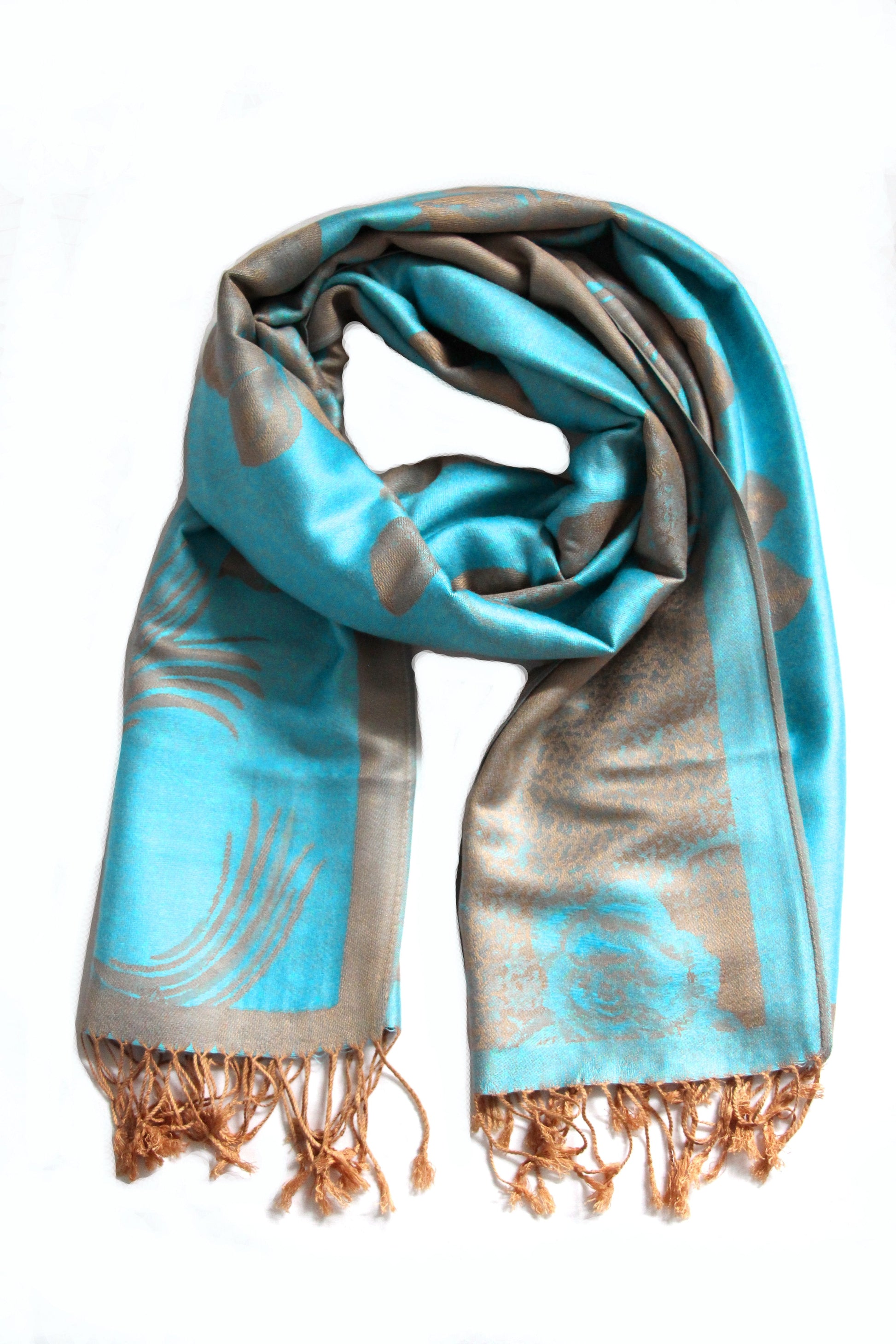 Sakkas Two Tone Rose Pashmina Scarf / Stole / Wrap - Concordia Style Boutique
