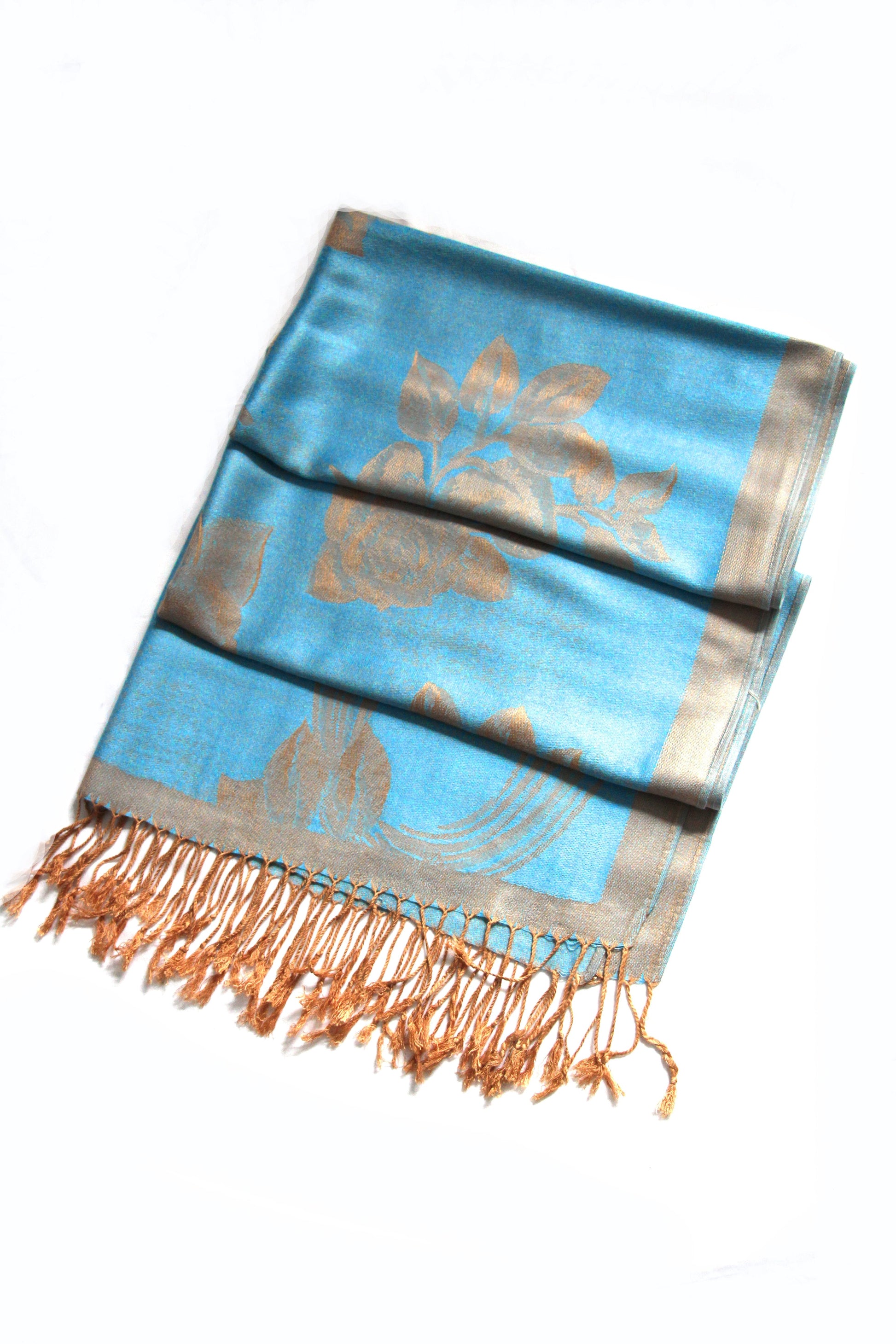 Sakkas Two Tone Rose Pashmina Scarf / Stole / Wrap - Concordia Style Boutique