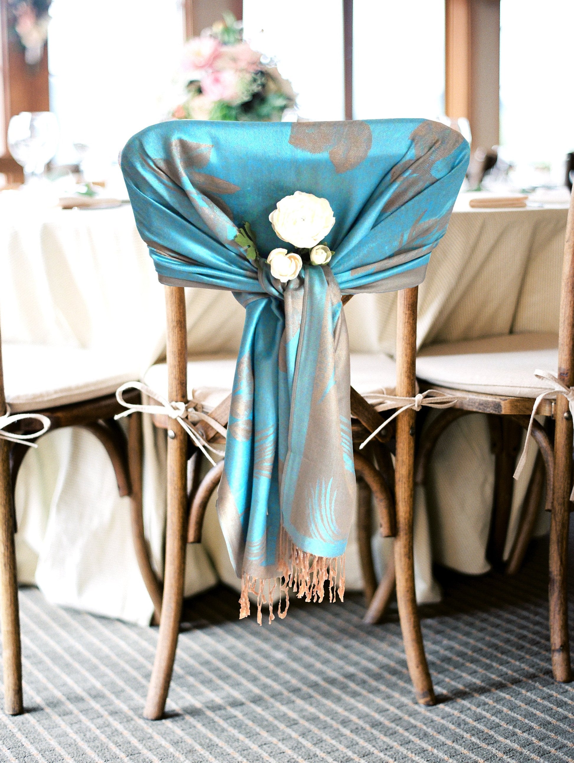 Sakkas Two Tone Rose Pashmina Scarf / Stole / Wrap - Concordia Style Boutique