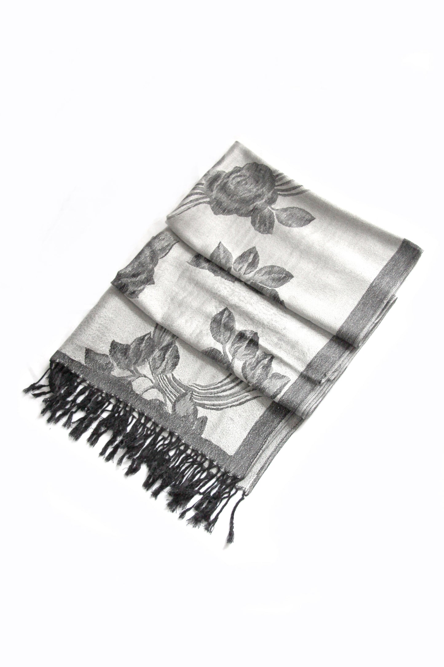 Sakkas Two Tone Rose Pashmina Scarf / Stole / Wrap - Concordia Style Boutique