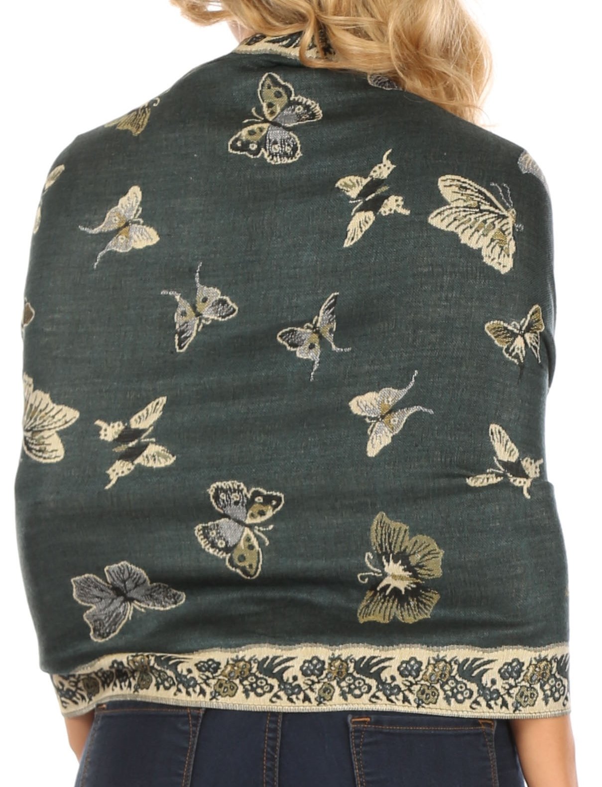 Sakkas Liua Long Wide Woven Patterned Design Multi Colored Pashmina Shawl / Scarf - Concordia Style Boutique