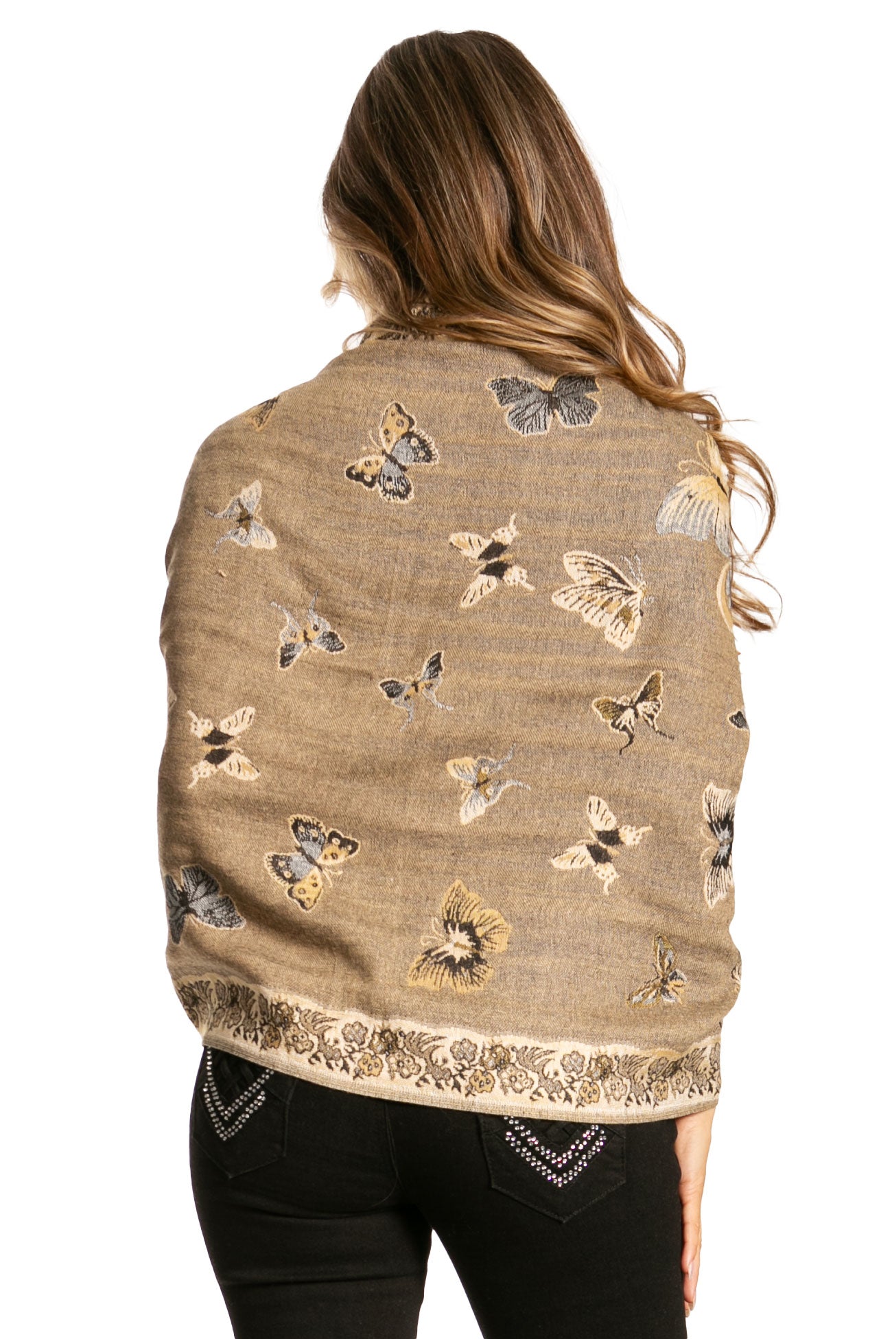 Sakkas Liua Long Wide Woven Patterned Design Multi Colored Pashmina Shawl / Scarf - Concordia Style Boutique