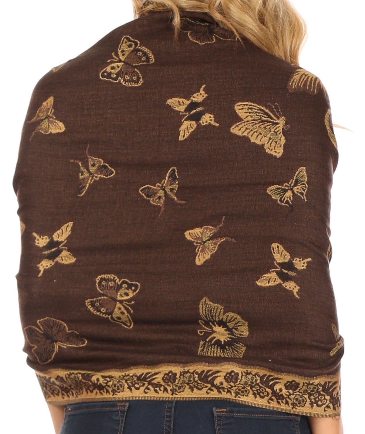 Sakkas Liua Long Wide Woven Patterned Design Multi Colored Pashmina Shawl / Scarf - Concordia Style Boutique