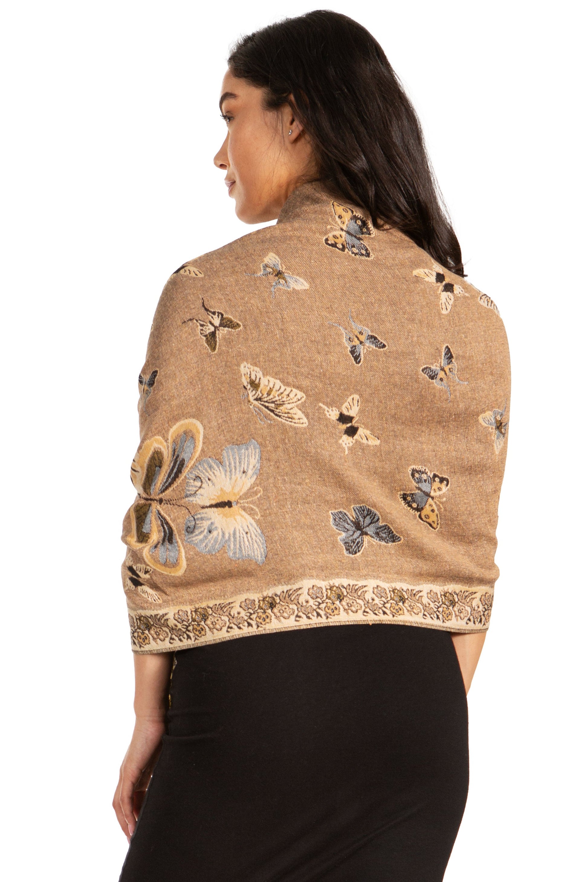 Sakkas Liua Long Wide Woven Patterned Design Multi Colored Pashmina Shawl / Scarf - Concordia Style Boutique