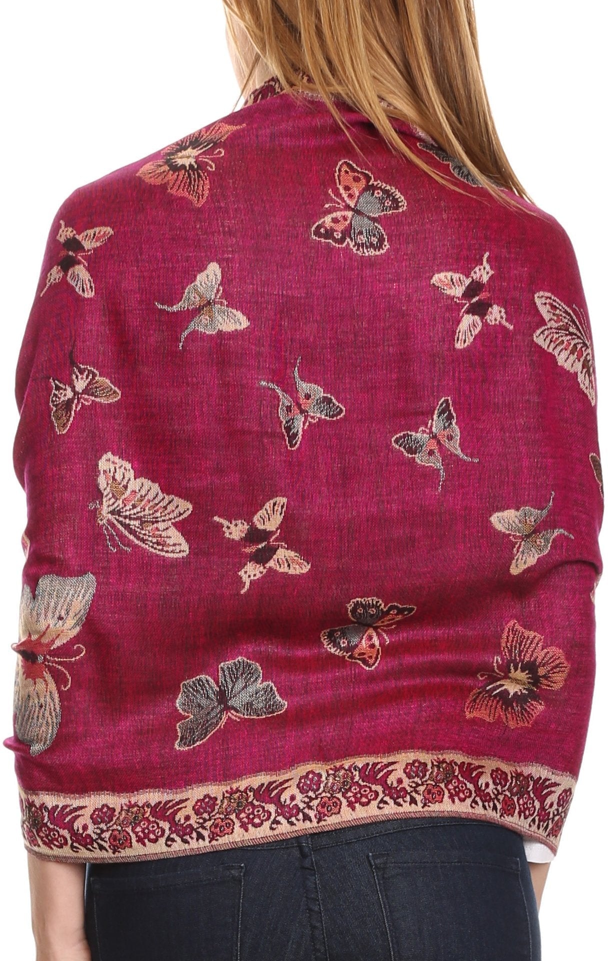 Sakkas Liua Long Wide Woven Patterned Design Multi Colored Pashmina Shawl / Scarf - Concordia Style Boutique