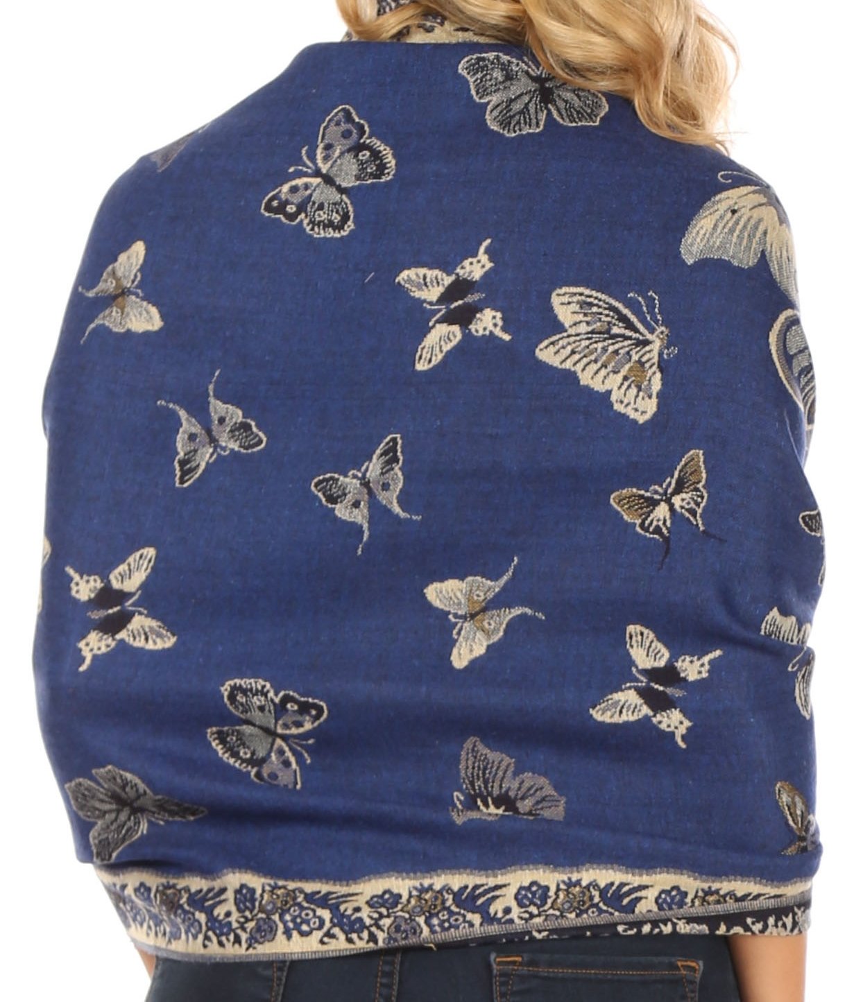 Sakkas Liua Long Wide Woven Patterned Design Multi Colored Pashmina Shawl / Scarf - Concordia Style Boutique