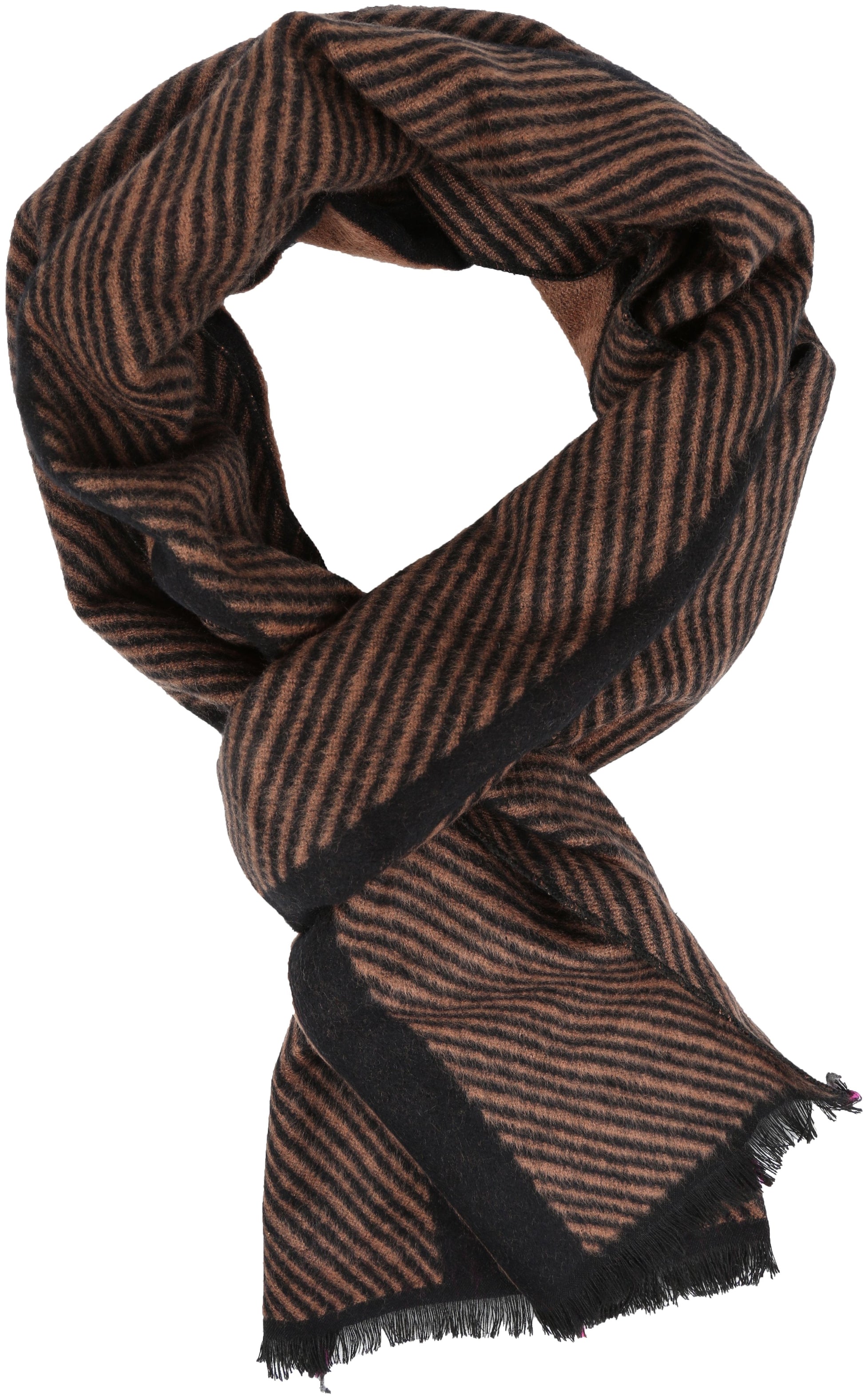 Sakkas Kopa Long Mid Weight Soft Fringe Patterned UniSex Cashmere Feel Scarf - Concordia Style Boutique
