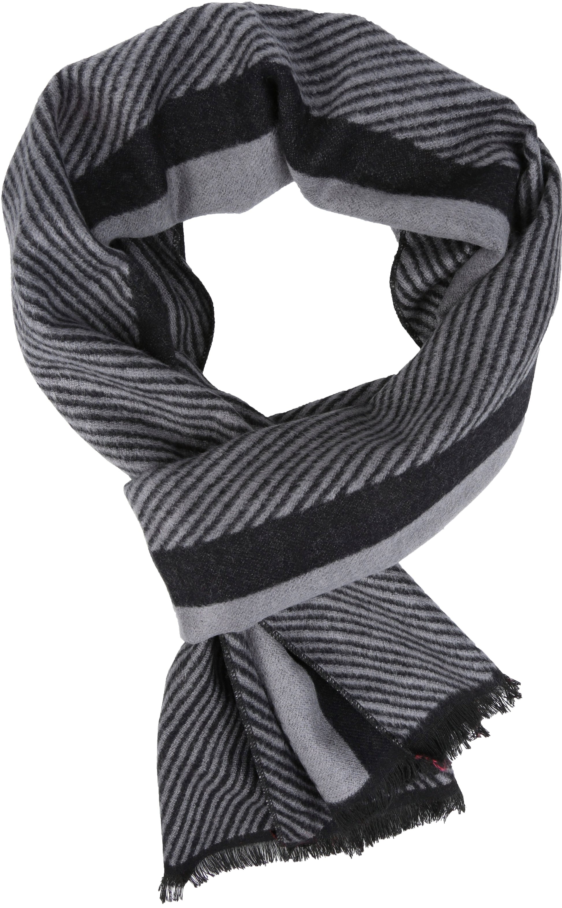 Sakkas Kopa Long Mid Weight Soft Fringe Patterned UniSex Cashmere Feel Scarf - Concordia Style Boutique