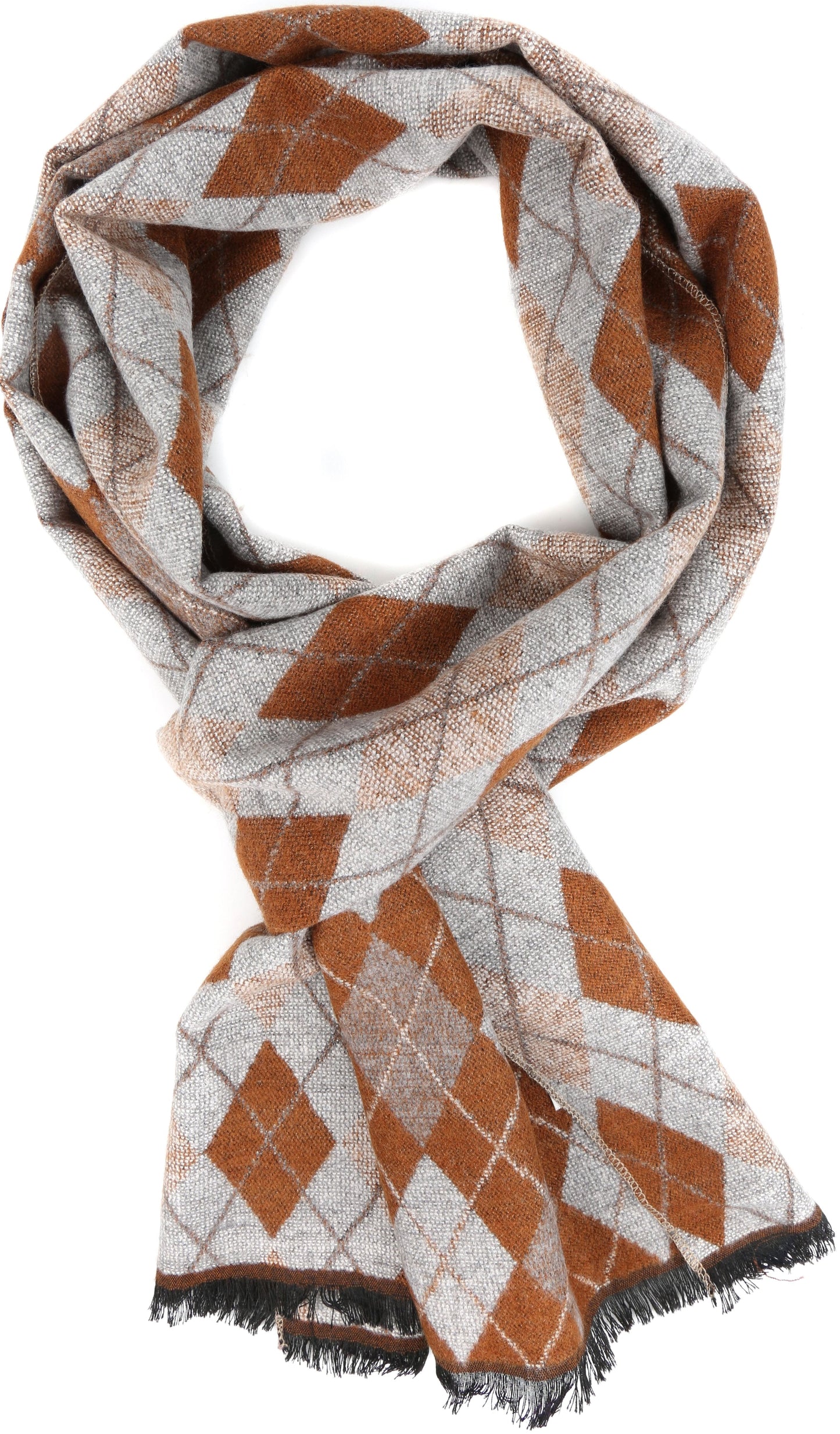 Sakkas Ezel Long Warm Argyle Patterned UniSex Cashmere Feel Scarf - Concordia Style Boutique