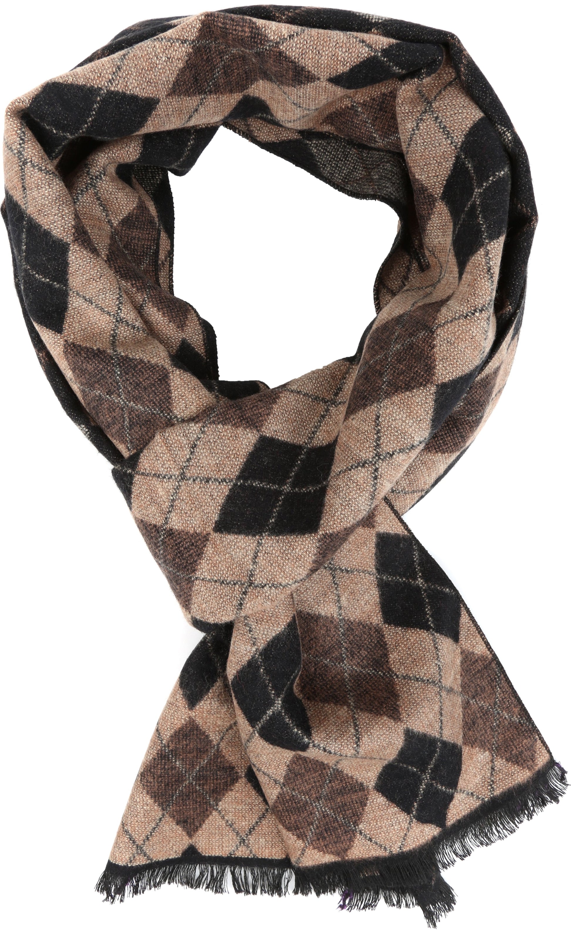 Sakkas Ezel Long Warm Argyle Patterned UniSex Cashmere Feel Scarf - Concordia Style Boutique