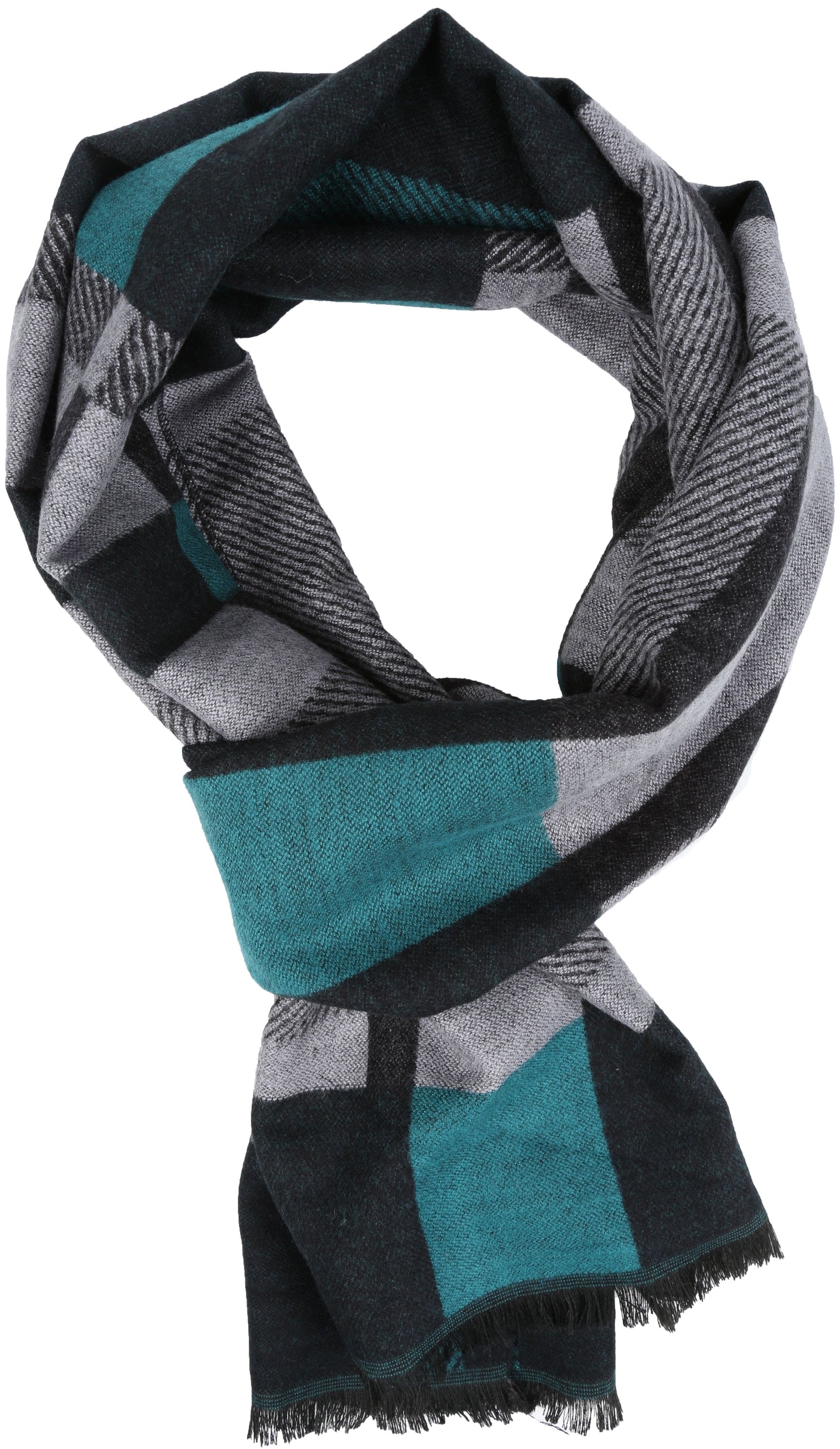 Sakkas Cayla Long Checker Box Lined Design Patterned UniSex Cashmere Feel Scarf - Concordia Style Boutique