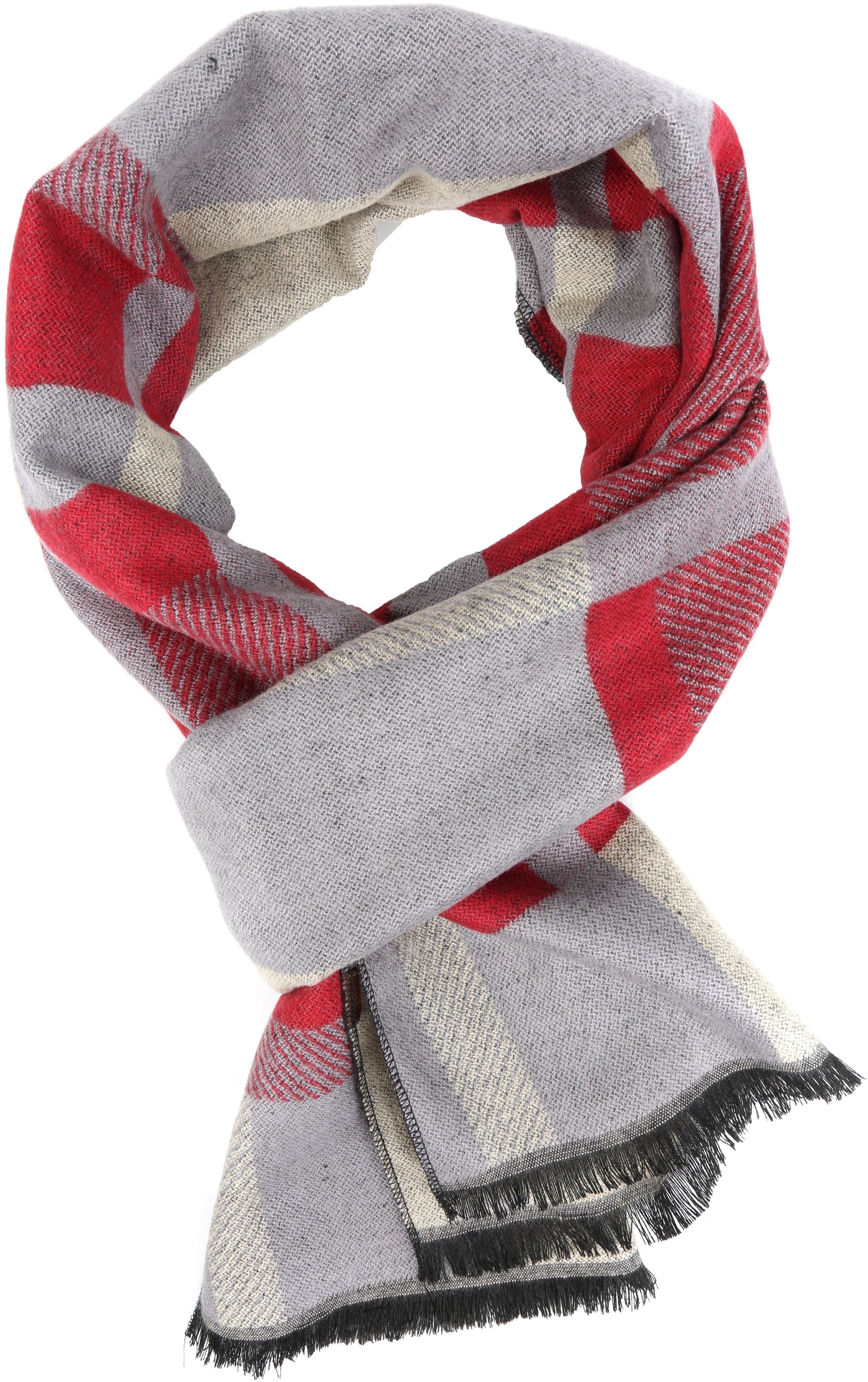 Sakkas Cayla Long Checker Box Lined Design Patterned UniSex Cashmere Feel Scarf - Concordia Style Boutique