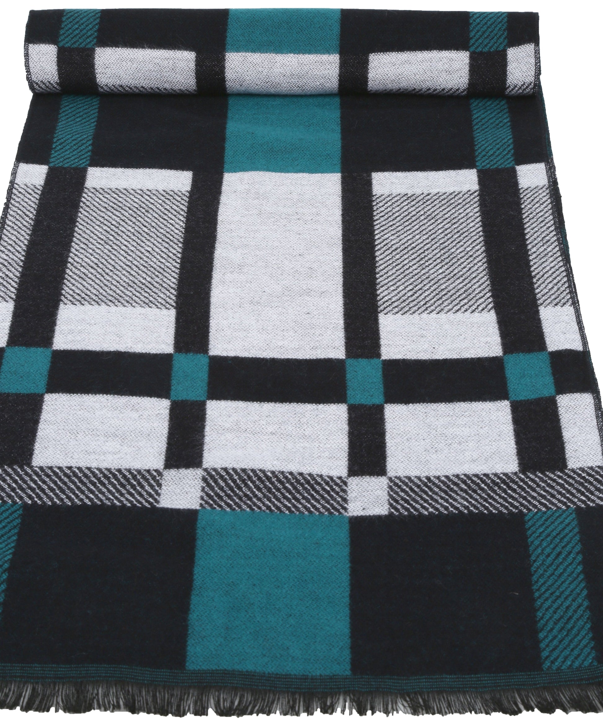 Sakkas Cayla Long Checker Box Lined Design Patterned UniSex Cashmere Feel Scarf - Concordia Style Boutique