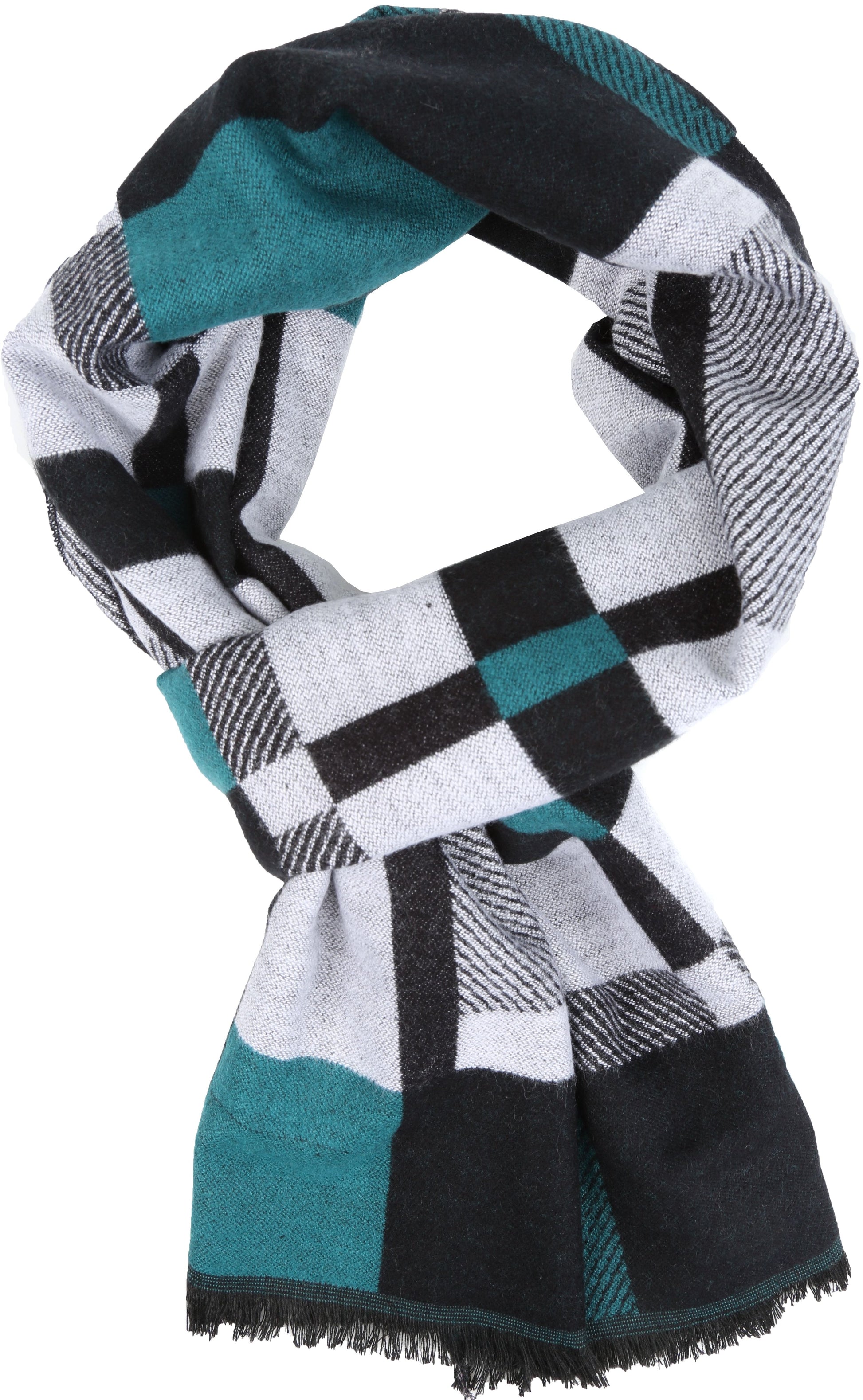 Sakkas Cayla Long Checker Box Lined Design Patterned UniSex Cashmere Feel Scarf - Concordia Style Boutique