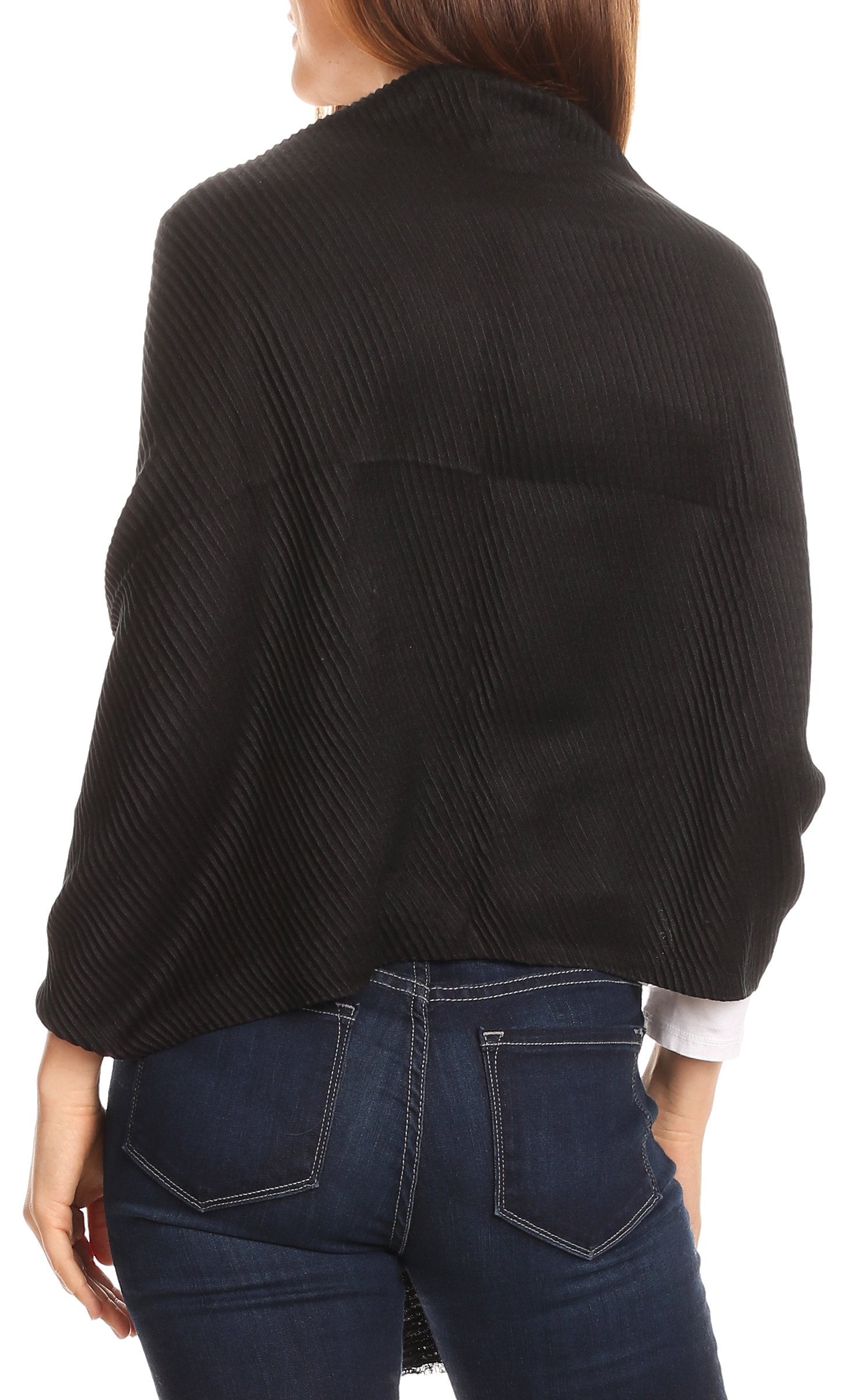 Sakkas Cara Pleated Crinkle Soft and Warm Shawl/ Wrap/ Stole - Concordia Style Boutique