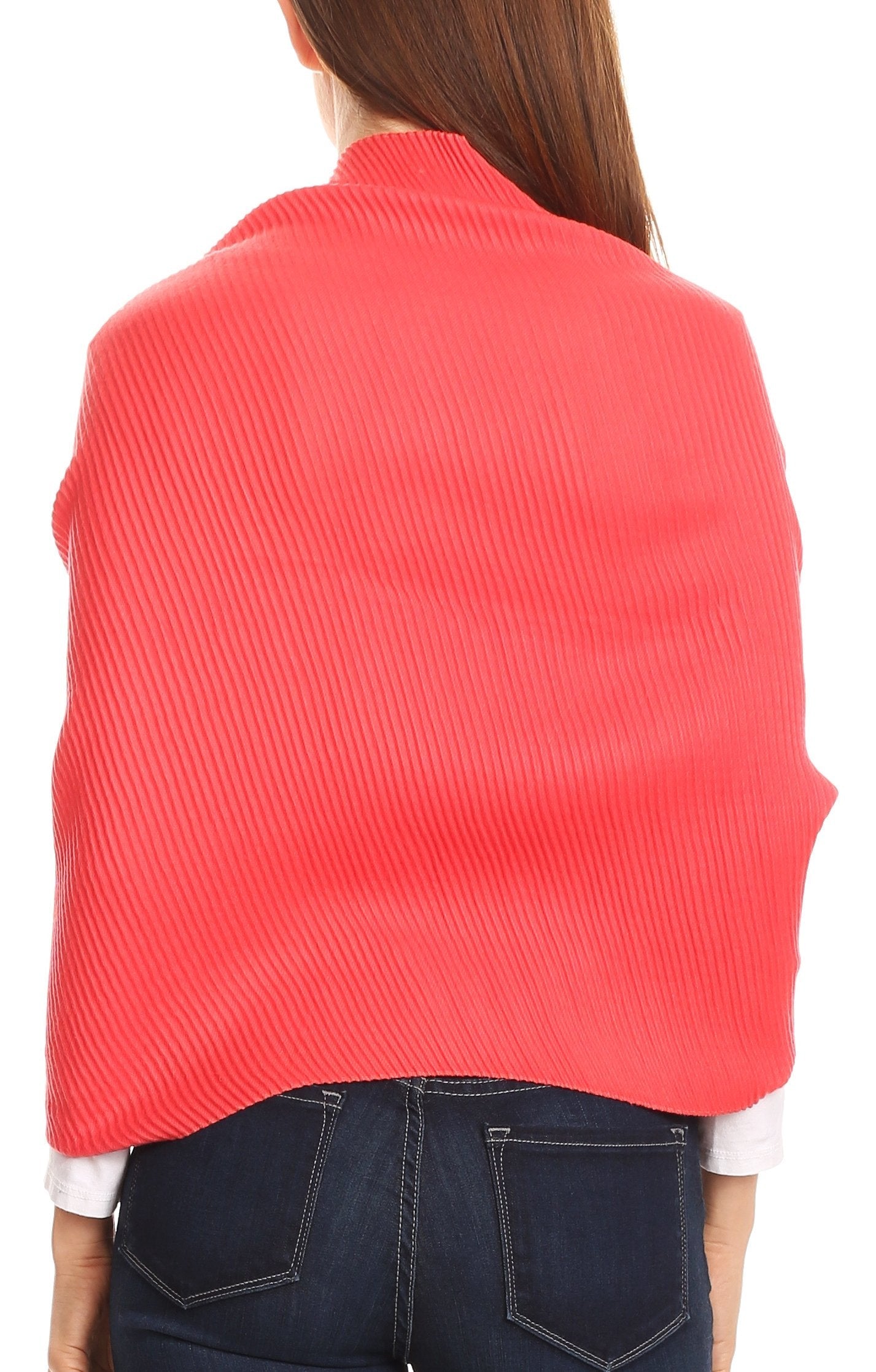 Sakkas Cara Pleated Crinkle Soft and Warm Shawl/ Wrap/ Stole - Concordia Style Boutique