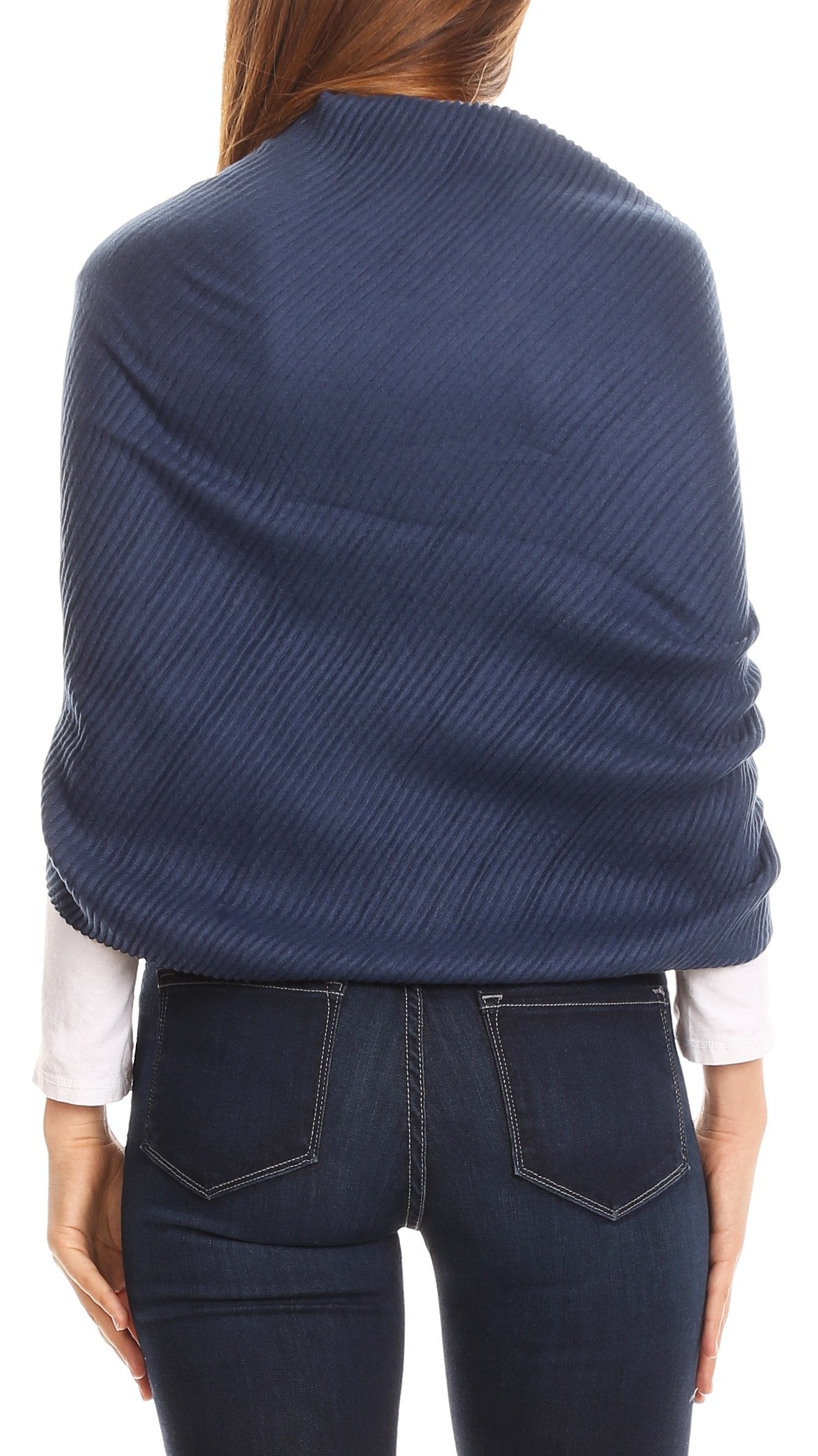 Sakkas Cara Pleated Crinkle Soft and Warm Shawl/ Wrap/ Stole - Concordia Style Boutique