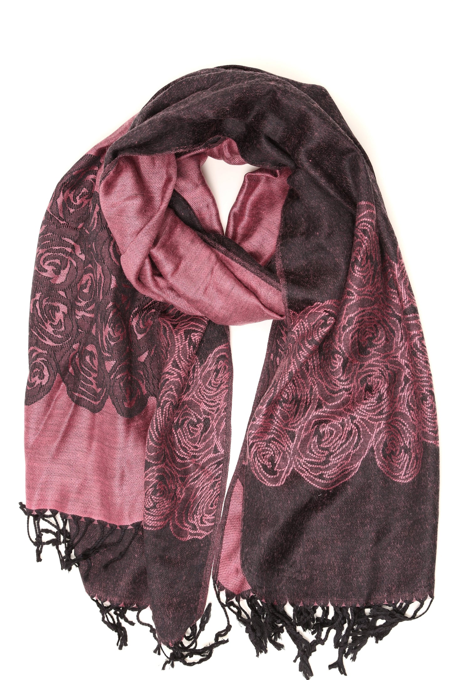 Sakkas Aubry dual colored ranunculus border soft Pashmina/ Shawl/ Wrap/ Stole - Concordia Style Boutique