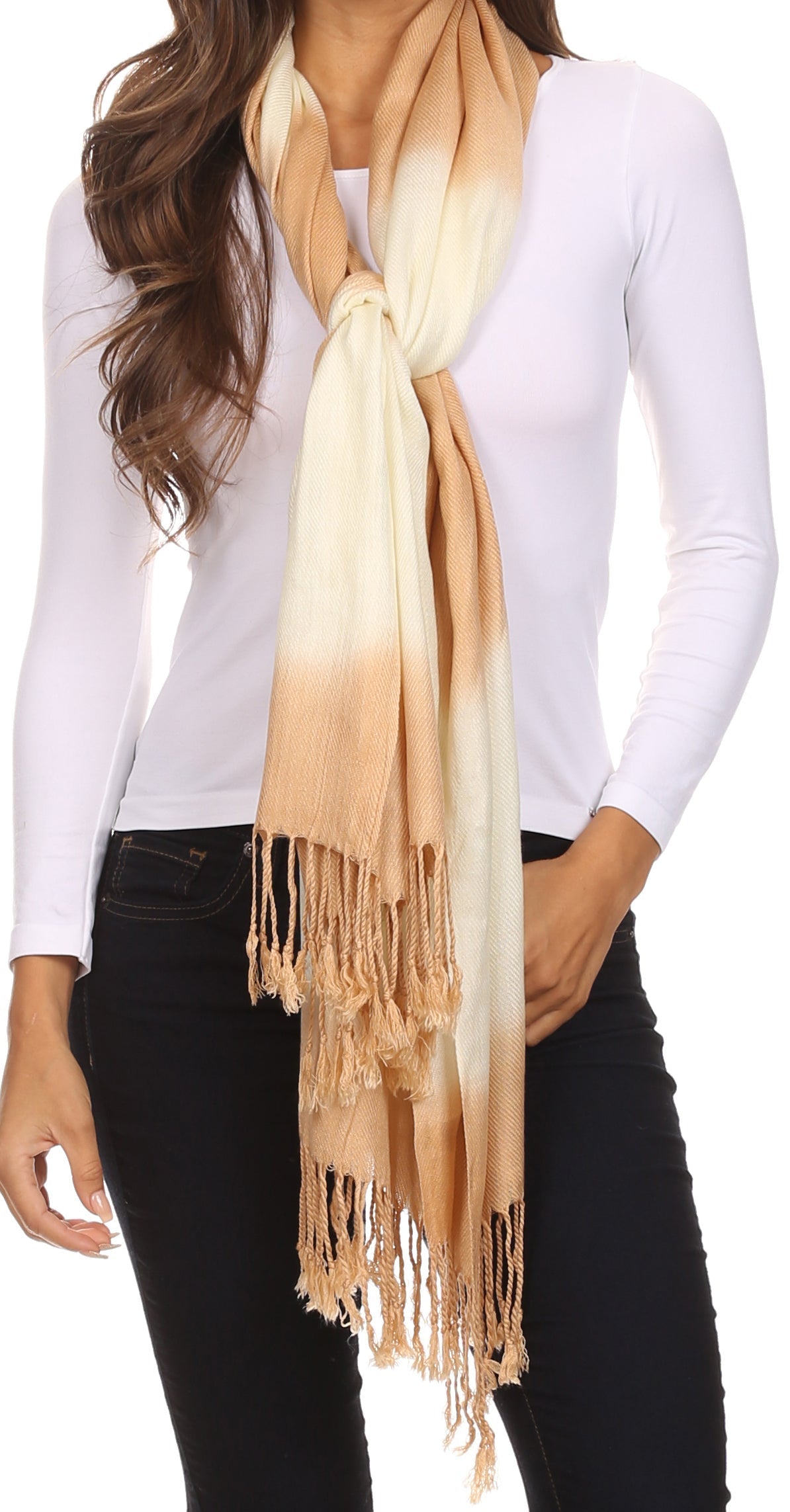 Sakkas Vicki Trendy Ombre Stripe Tie Dye Pashmina/ Shawl/ Wrap/ Stole - Concordia Style Boutique