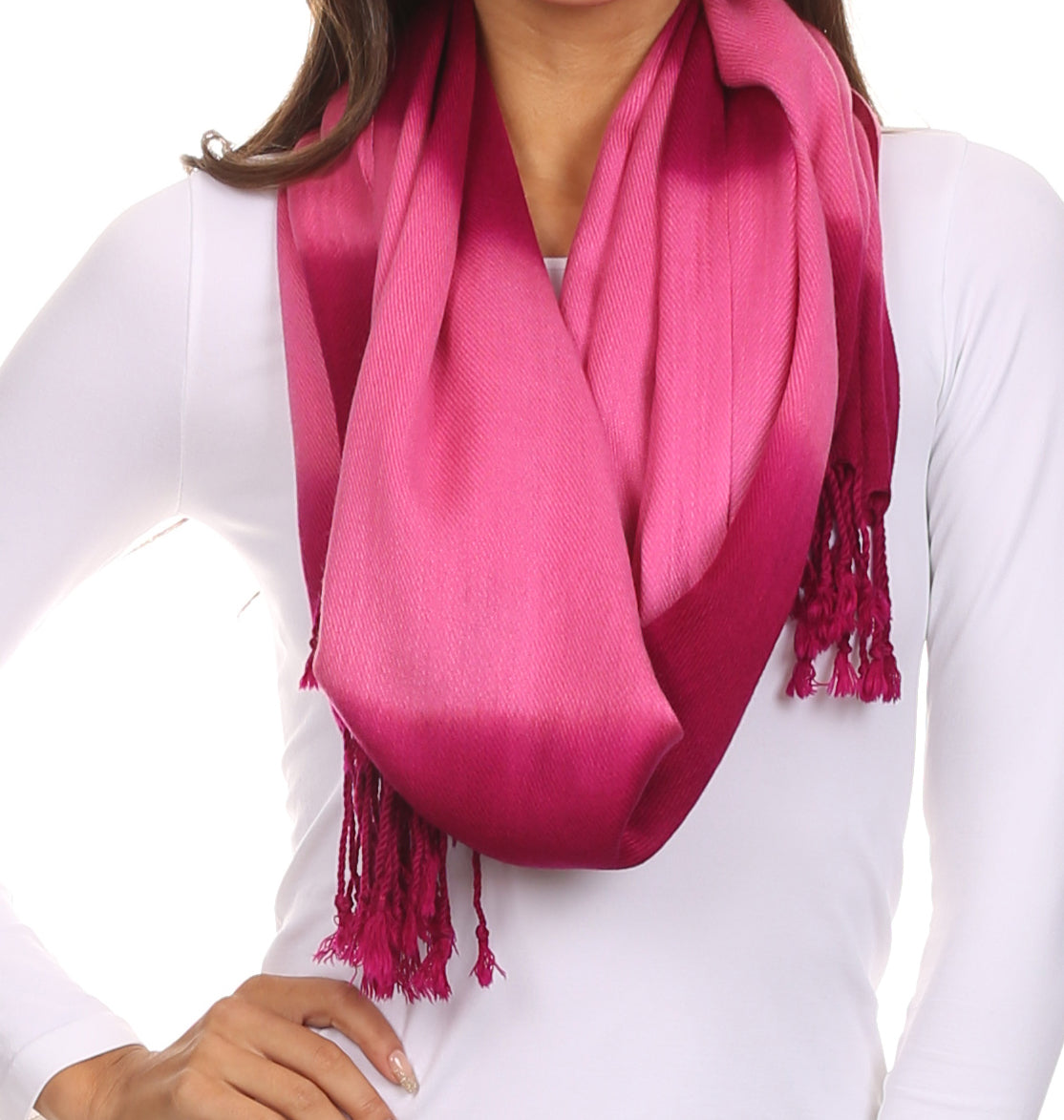 Sakkas Vicki Trendy Ombre Stripe Tie Dye Pashmina/ Shawl/ Wrap/ Stole - Concordia Style Boutique