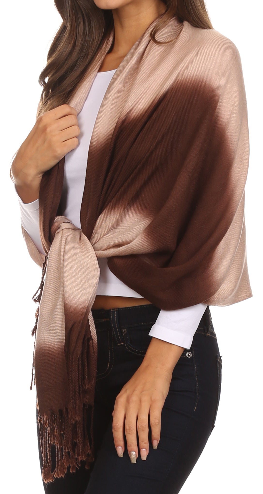 Sakkas Vicki Trendy Ombre Stripe Tie Dye Pashmina/ Shawl/ Wrap/ Stole - Concordia Style Boutique